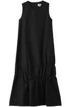 【ランバン オン ブルー/LANVIN en Bleu】のシアージャガードギャザーヘムワンピース ブラック|ID:prp329100004526662