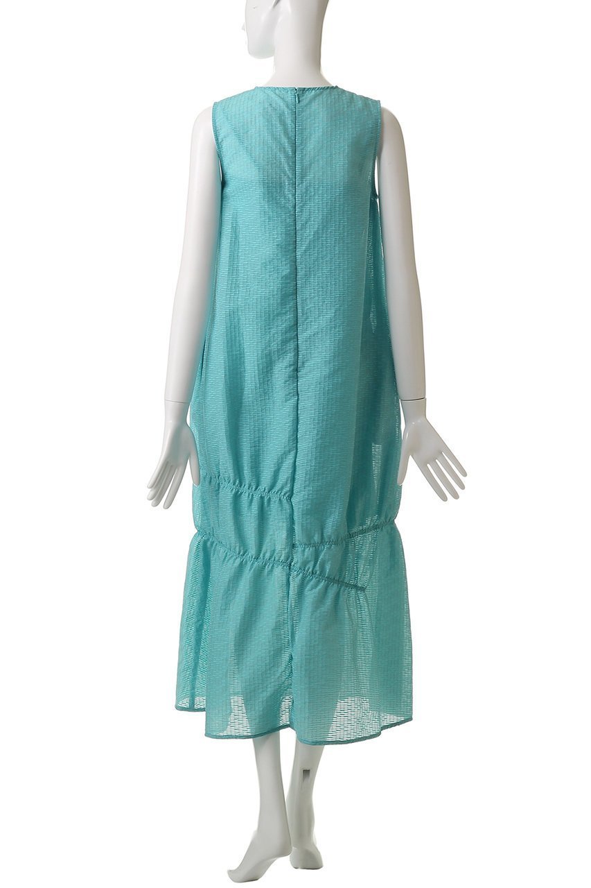 【ランバン オン ブルー/LANVIN en Bleu】のシアージャガードギャザーヘムワンピース 人気、トレンドファッション・服の通販 founy(ファニー) 　ファッション　Fashion　レディースファッション　WOMEN　ワンピース　Dress　チュニック　Tunic　アシンメトリー　Asymmetry　ギャザー　Gather　シアー　Sheer　ジャカード　Jacquard　チュニック　Tunic　ロング　Long　夏　Summer　NEW・新作・新着・新入荷　New Arrivals　other-4|ID: prp329100004526662 ipo3291000000032012806