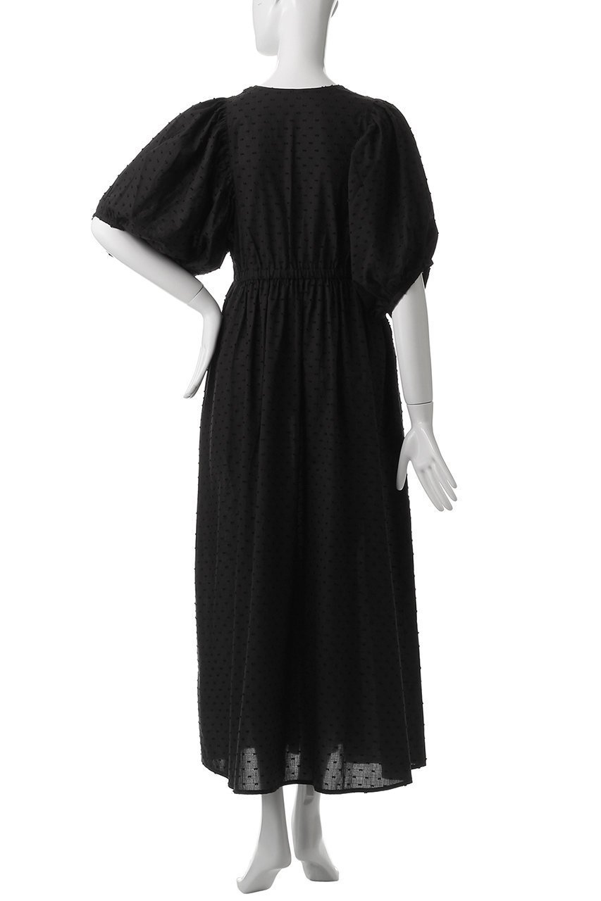 【ナナデコール/nanadecor】のドットブラックパフワンピース 人気、トレンドファッション・服の通販 founy(ファニー) 　ファッション　Fashion　レディースファッション　WOMEN　ワンピース　Dress　チュニック　Tunic　スリーブ　Sleeve　チュニック　Tunic　ドット　Dot　フェミニン　Feminine　フレア　Flare　ロング　Long　NEW・新作・新着・新入荷　New Arrivals　other-4|ID: prp329100004526666 ipo3291000000032012833