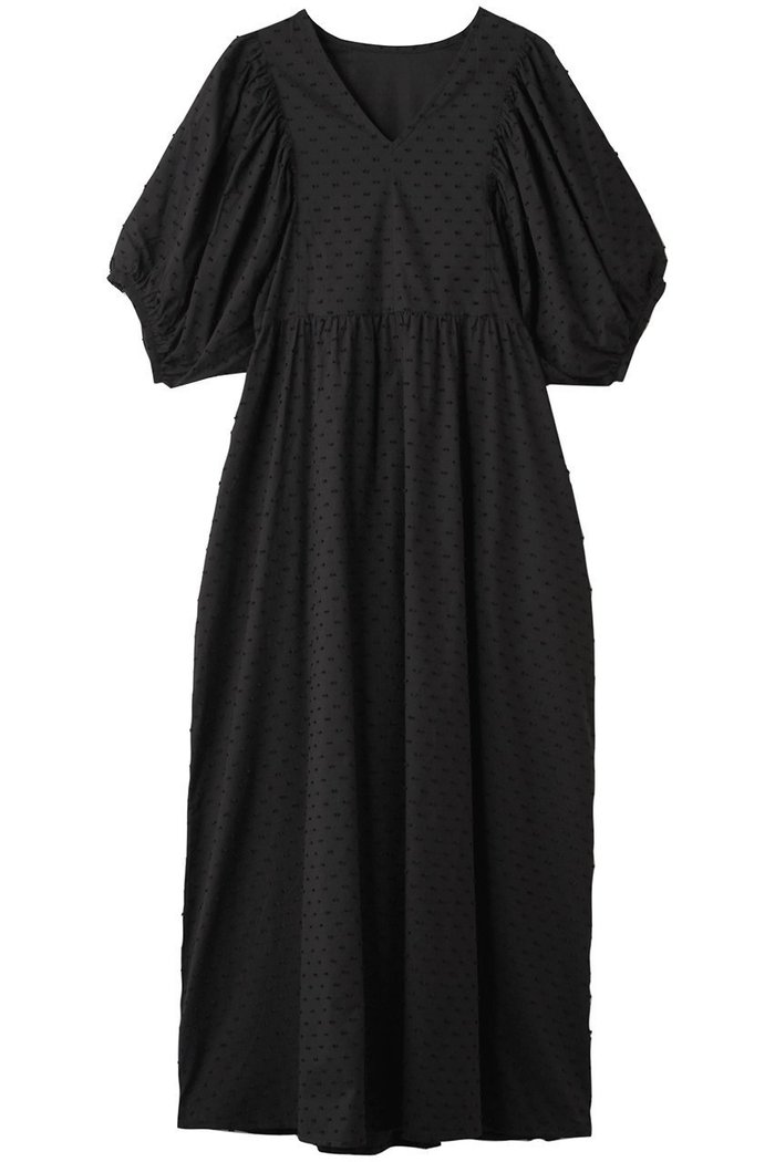 【ナナデコール/nanadecor】のドットブラックパフワンピース インテリア・キッズ・メンズ・レディースファッション・服の通販 founy(ファニー) https://founy.com/ ファッション Fashion レディースファッション Fashion for Women ワンピース Dresses チュニック Tunic Tops & Dresses スリーブ Sleeve, Long Sleeve / Short Sleeve チュニック Tunic, Long Top ドット Polka Dot, Dot Pattern フェミニン Feminine, Girly フレア Flare, Flared ロング Long, Long-Length |ID: prp329100004526666 ipo3291000000032814530