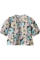 【ガニー/GANNI】のPrinted Cotton ペプラム ブラウス 人気、トレンドファッション・服の通販 founy(ファニー) ファッション Fashion レディースファッション WOMEN トップス・カットソー Tops/Tshirt シャツ/ブラウス Shirts/Blouses ショート Short スリーブ Sleeve フェミニン Feminine フラワー Flower フロント Front プリント Print ペプラム Peplum リボン Ribbon 夏 Summer NEW・新作・新着・新入荷 New Arrivals |ID:prp329100004526668