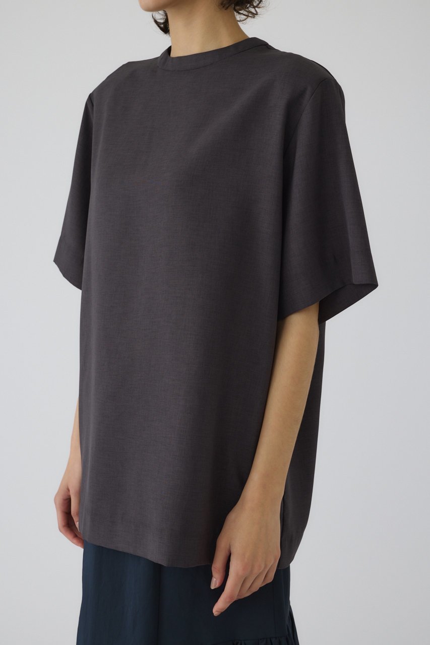 【リムアーク/RIM.ARK】のOversize woven T/SH/Tシャツ 人気、トレンドファッション・服の通販 founy(ファニー) 　ファッション　Fashion　レディースファッション　Fashion for Women　トップス・カットソー　Cut & Sew Tops　シャツ・ブラウス・オフィスカジュアル　Elegant Blouses & Button-Ups　ロングTシャツ・Tシャツ　Longline T-Shirts & Tees　カットソー・ベーシックTシャツ　Cut-and-Sewn Tops / Stretch Tees & Basics　ショート　Short, Short Length　スリーブ　Sleeve, Long Sleeve / Short Sleeve　ツイル　Twist, Twisted Detail　other-2|ID: prp329100004526709 ipo3291000000032788607
