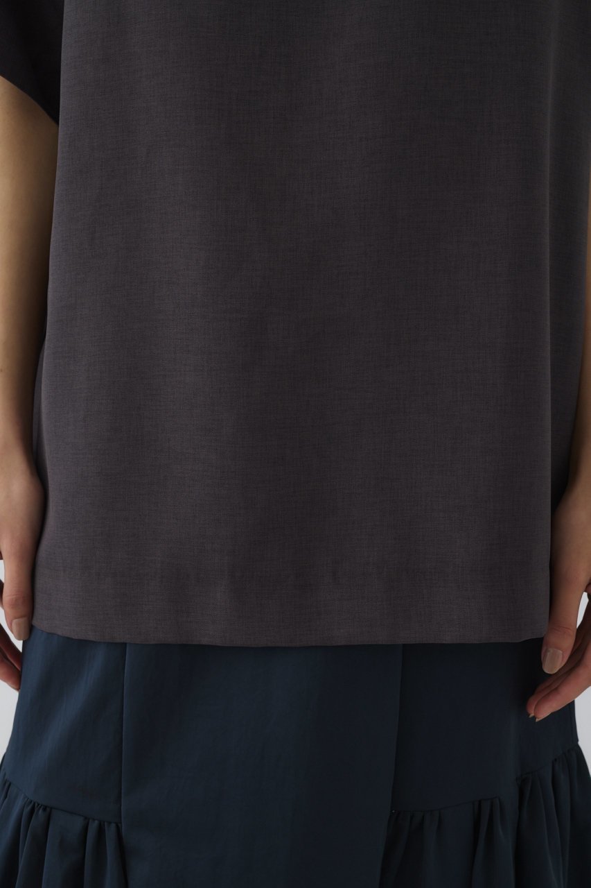 【リムアーク/RIM.ARK】のOversize woven T/SH/Tシャツ 人気、トレンドファッション・服の通販 founy(ファニー) 　ファッション　Fashion　レディースファッション　Fashion for Women　トップス・カットソー　Cut & Sew Tops　シャツ・ブラウス・オフィスカジュアル　Elegant Blouses & Button-Ups　ロングTシャツ・Tシャツ　Longline T-Shirts & Tees　カットソー・ベーシックTシャツ　Cut-and-Sewn Tops / Stretch Tees & Basics　ショート　Short, Short Length　スリーブ　Sleeve, Long Sleeve / Short Sleeve　ツイル　Twist, Twisted Detail　other-8|ID: prp329100004526709 ipo3291000000032788618