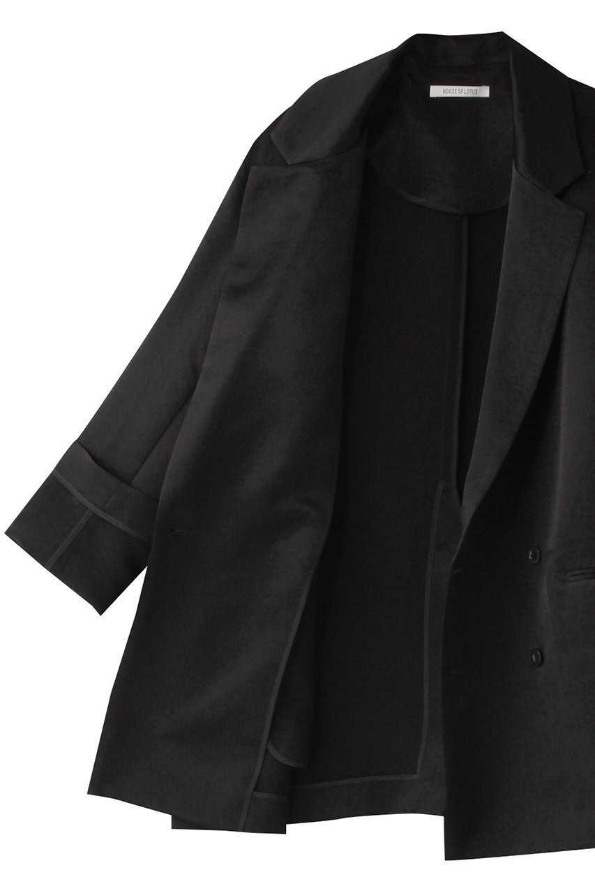 【ハウス オブ ロータス/HOUSE OF LOTUS】のトリアセテートサテンダブルブレストテーラードジャケット 人気、トレンドファッション・服の通販 founy(ファニー) 　ファッション　Fashion　レディースファッション　WOMEN　アウター　Coat Outerwear　ジャケット　Jackets　テーラードジャケット　Tailored Jackets　カーディガン　Cardigan　サテン　Satin　ジャケット　Jacket　NEW・新作・新着・新入荷　New Arrivals　other-6|ID: prp329100004526714 ipo3291000000032013140
