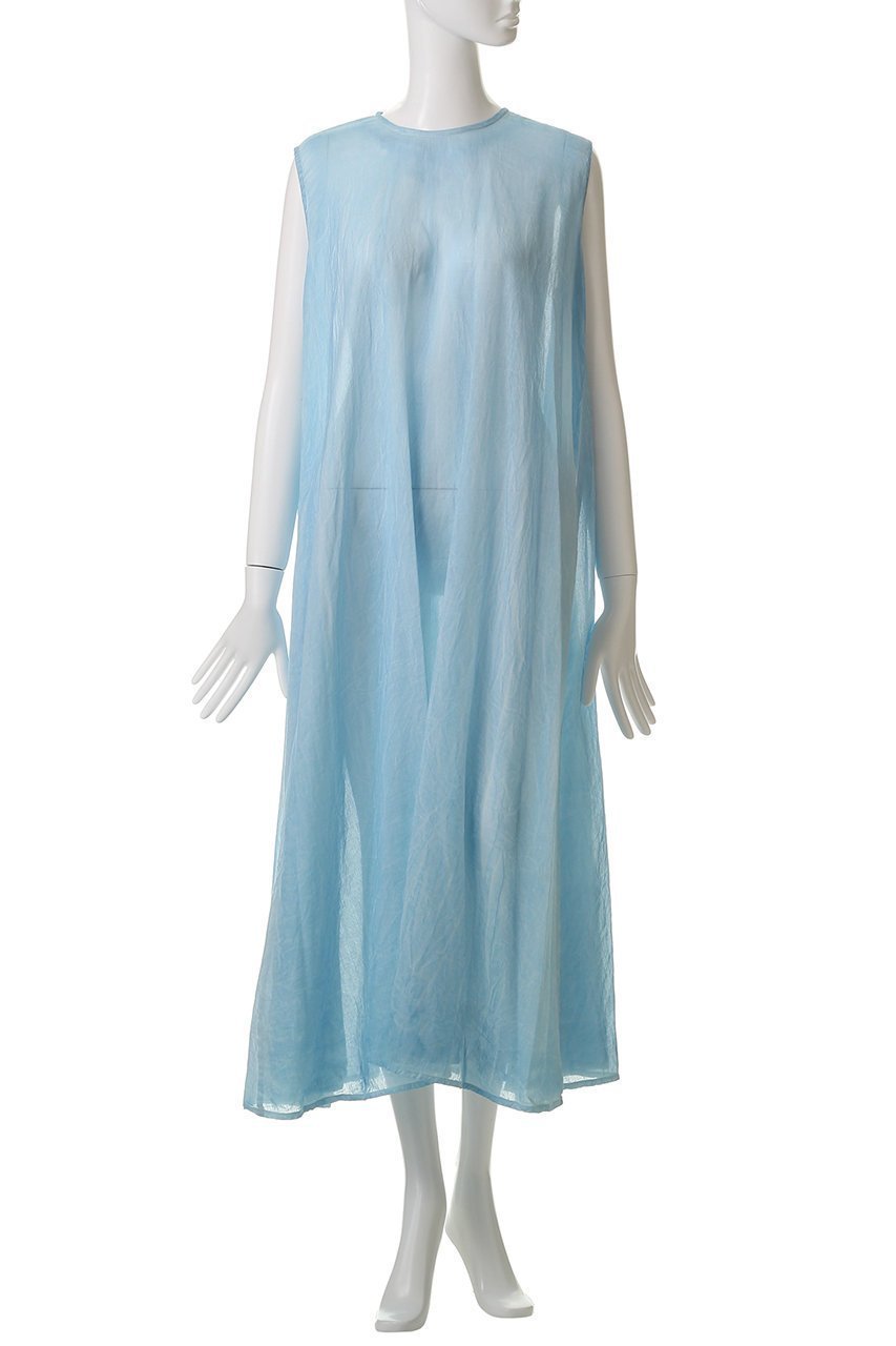 【ミズイロ インド/mizuiro ind】のpigment dyed long flare OP ワンピース 人気、トレンドファッション・服の通販 founy(ファニー) 　ファッション　Fashion　レディースファッション　Fashion for Women　ワンピース　Dresses　チュニック　Tunic Tops & Dresses　イレギュラー　Irregular Design　エアリー　Airy Texture　チュニック　Tunic, Long Top　デニム　Denim, Jeans Material　フェミニン　Feminine, Girly　フレア　Flare, Flared　ロング　Long, Long-Length　夏　Summer　other-2|ID: prp329100004526716 ipo3291000000032807180