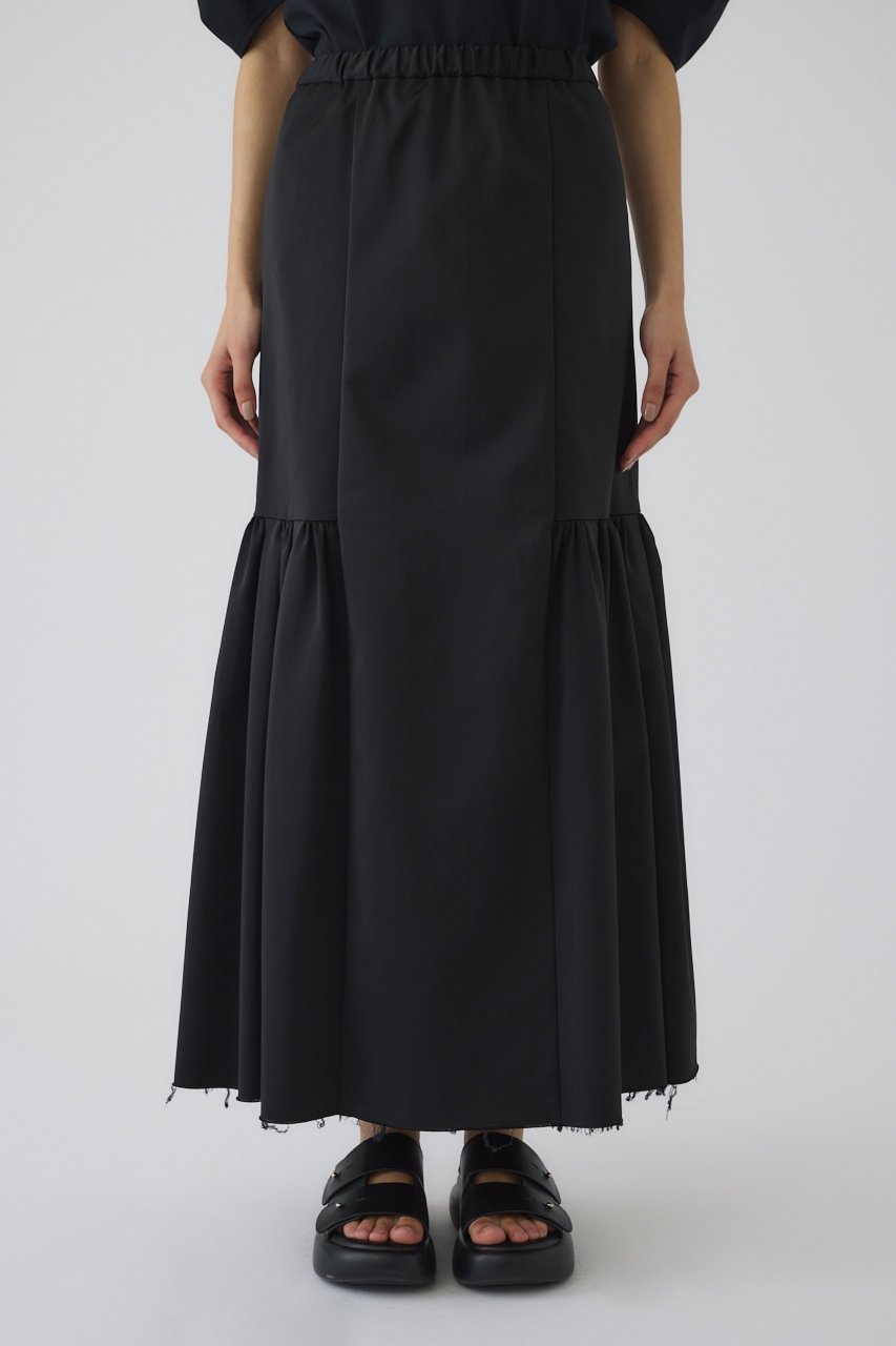 【リムアーク/RIM.ARK】のDecorative SK/スカート インテリア・キッズ・メンズ・レディースファッション・服の通販 founy(ファニー) ファッション Fashion レディースファッション Fashion for Women スカート Skirts ロングスカート Long Skirts / Maxi & Midi Skirts エレガント 上品 Elegant ギャザー Gathered, Ruffled サテン Satin, Glossy Fabric スタイリッシュ Stylish, Fashionable リラックス Relax, Relaxed Fit ロング Long, Long-Length ブラック|ID: prp329100004526731 ipo3291000000032808595