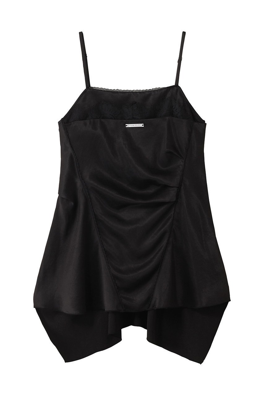 【プランク プロジェクト/PRANK PROJECT】のアシメランジェリーキャミチュニック / Asymmetrical Lingerie Ccami Tunic インテリア・キッズ・メンズ・レディースファッション・服の通販 founy(ファニー) 　ファッション　Fashion　レディースファッション　WOMEN　下着・ランジェリー　Underwear　その他インナー・ランジェリー　Other lingerie　アシンメトリー　Asymmetry　キャミソール　Camisole　タンク　Tank　デニム　Denim　ボトム　Bottom　ランジェリー　Lingerie　レース　Race　NEW・新作・新着・新入荷　New Arrivals　BLK(ブラック)|ID: prp329100004526735 ipo3291000000032013308