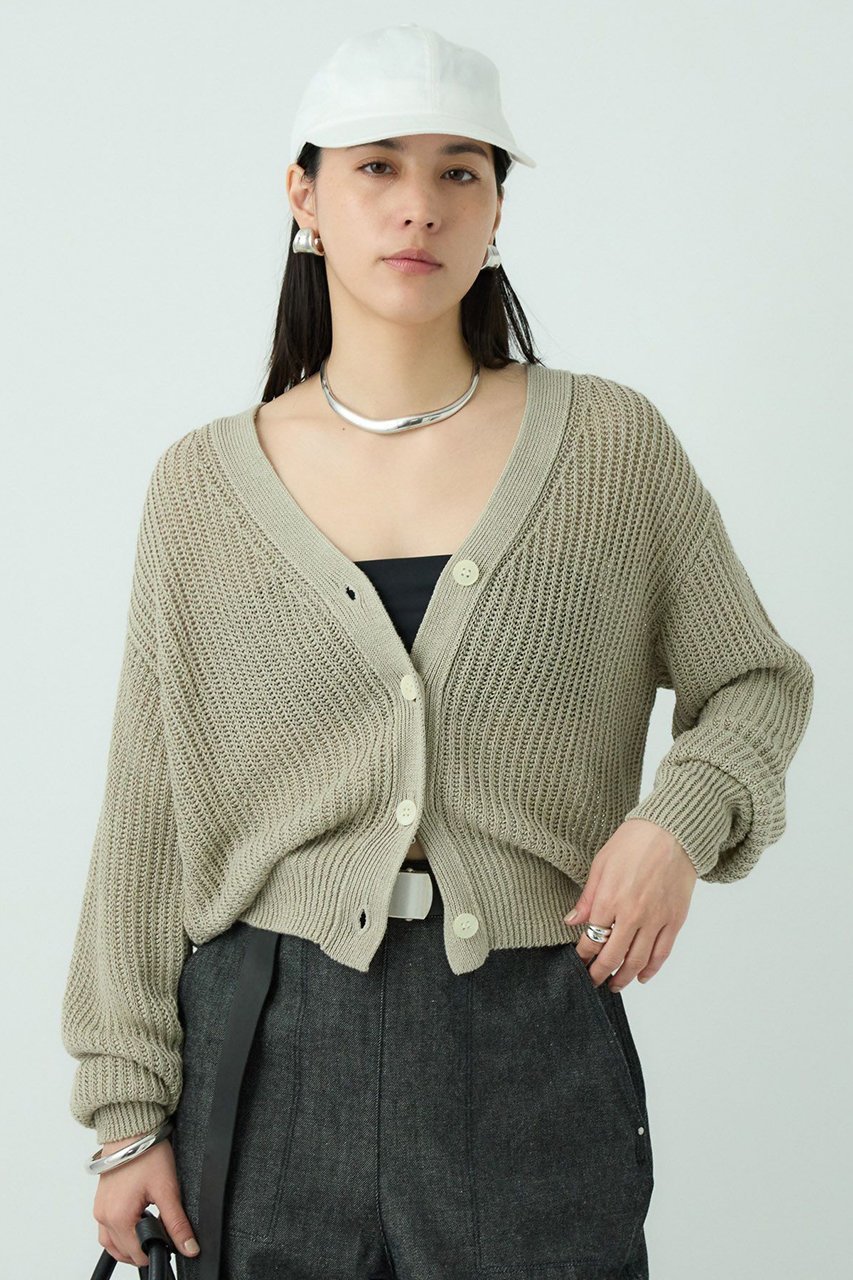 【カオス/Chaos】のリナリアリネンツイカーディガン 人気、トレンドファッション・服の通販 founy(ファニー) 　ファッション　Fashion　レディースファッション　Fashion for Women　トップス・カットソー　Cut & Sew Tops　ニット　Knit Tops & Sweaters　カーディガン・羽織り　Layered Style Cardigans　おすすめ　Recommended / Our Picks　カーディガン　Cardigan, Knitwear　リネン　Linen, Linen Fabric　人気　Popular, Best Seller　再入荷　Restock / Back in Stock　夏　Summer　畦　Ribbed Knit　秋　Autumn　 other-1|ID: prp329100004526740 ipo3291000000035274356