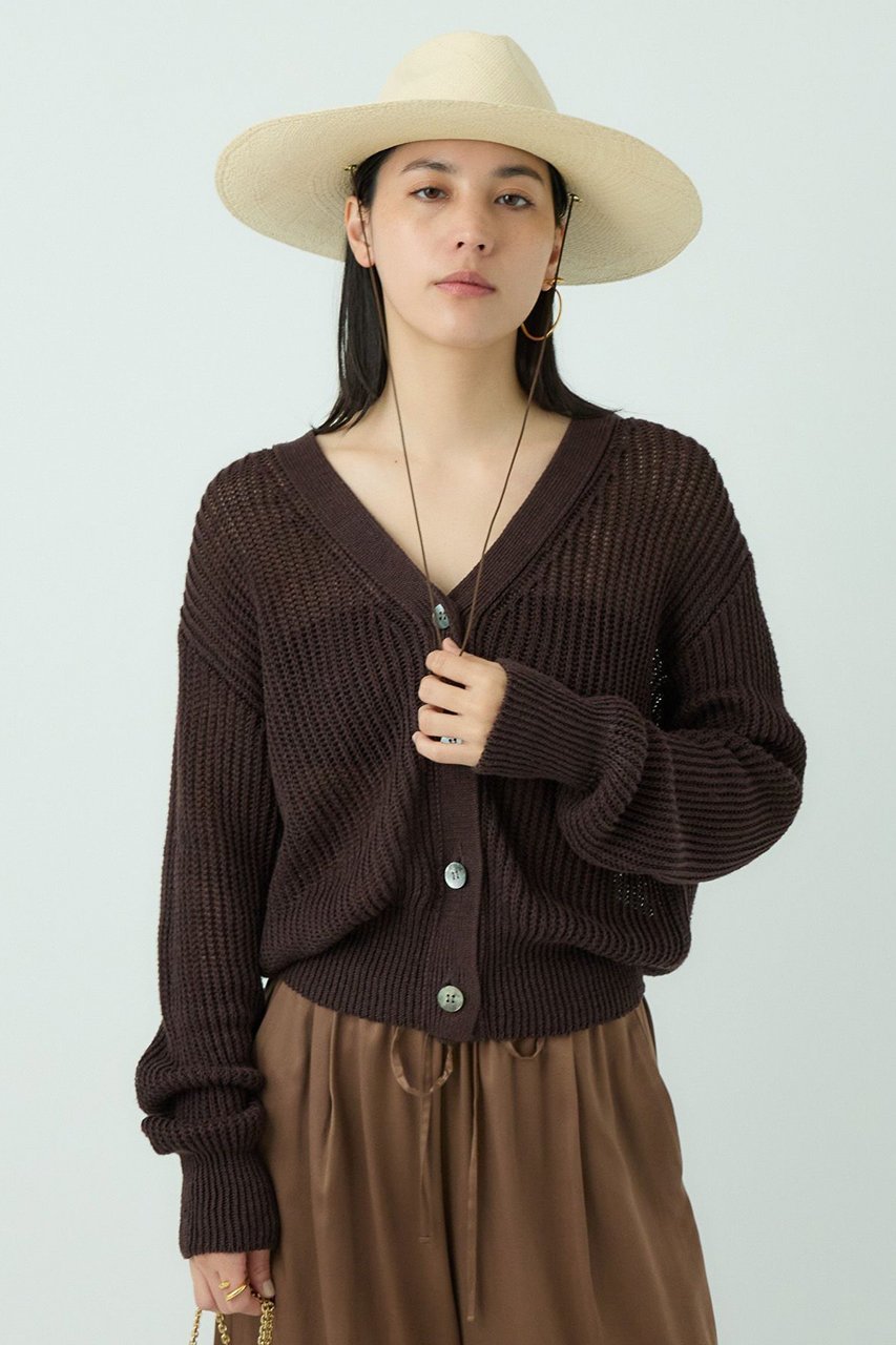 【カオス/Chaos】のリナリアリネンツイカーディガン 人気、トレンドファッション・服の通販 founy(ファニー) 　ファッション　Fashion　レディースファッション　Fashion for Women　トップス・カットソー　Cut & Sew Tops　ニット　Knit Tops & Sweaters　カーディガン・羽織り　Layered Style Cardigans　おすすめ　Recommended / Our Picks　カーディガン　Cardigan, Knitwear　リネン　Linen, Linen Fabric　人気　Popular, Best Seller　再入荷　Restock / Back in Stock　夏　Summer　畦　Ribbed Knit　秋　Autumn　other-8|ID: prp329100004526740 ipo3291000000035274366
