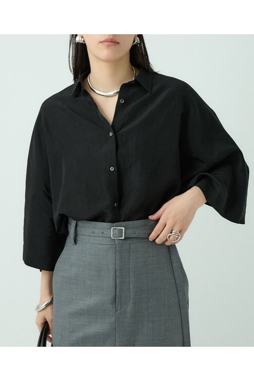 【カオス/Chaos】のタコフシャツ インテリア・キッズ・メンズ・レディースファッション・服の通販 founy(ファニー) 　ファッション　Fashion　レディースファッション　WOMEN　トップス・カットソー　Tops/Tshirt　シャツ/ブラウス　Shirts/Blouses　キュプラ　Cupra　スリーブ　Sleeve　ロング　Long　エレガント 上品　Elegant　NEW・新作・新着・新入荷　New Arrivals　ブラック|ID: prp329100004526742 ipo3291000000032013603