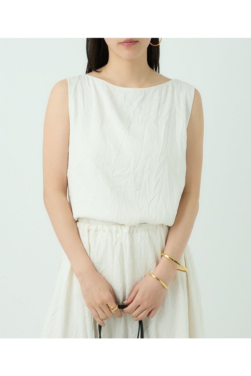 【カオス/Chaos】のクリンブラウス インテリア・キッズ・メンズ・レディースファッション・服の通販 founy(ファニー) 　ファッション　Fashion　レディースファッション　WOMEN　トップス・カットソー　Tops/Tshirt　キャミソール / ノースリーブ　No Sleeves　シャツ/ブラウス　Shirts/Blouses　シンプル　Simple　スリット　Slit　ドレープ　Drape　ノースリーブ　No Sleeve　ワッシャー　Washer　NEW・新作・新着・新入荷　New Arrivals　ホワイト|ID: prp329100004526743 ipo3291000000032013612