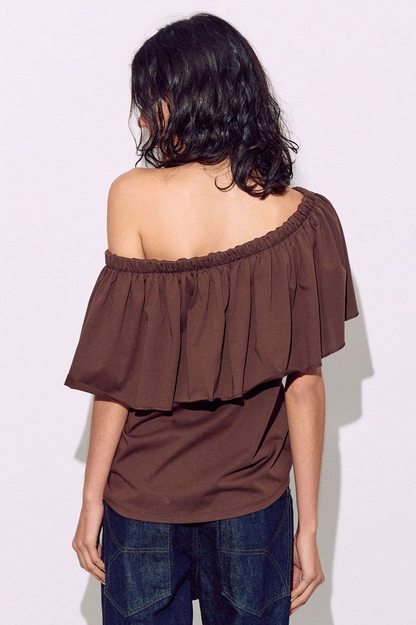 【ブリル/BRILL】の【raspail】オフショルダーTシャツ 人気、トレンドファッション・服の通販 founy(ファニー) 　ファッション　Fashion　レディースファッション　WOMEN　トップス・カットソー　Tops/Tshirt　シャツ/ブラウス　Shirts/Blouses　ロング / Tシャツ　T-Shirts　カットソー　Cut and Sewn　オフショルダー　Off Shoulder　カットソー　Cut And Sew　ギャザー　Gather　コレクション　Collection　ショート　Short　スリーブ　Sleeve　ドレープ　Drape　ベーシック　Basic　モダン　Modern　エレガント 上品　Elegant　今季　This Season　NEW・新作・新着・新入荷　New Arrivals　other-4|ID: prp329100004526744 ipo3291000000032013625