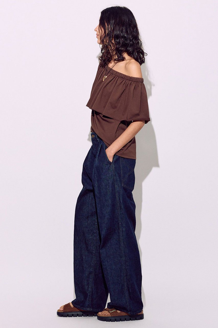 【ブリル/BRILL】の【raspail】オフショルダーTシャツ 人気、トレンドファッション・服の通販 founy(ファニー) 　ファッション　Fashion　レディースファッション　WOMEN　トップス・カットソー　Tops/Tshirt　シャツ/ブラウス　Shirts/Blouses　ロング / Tシャツ　T-Shirts　カットソー　Cut and Sewn　オフショルダー　Off Shoulder　カットソー　Cut And Sew　ギャザー　Gather　コレクション　Collection　ショート　Short　スリーブ　Sleeve　ドレープ　Drape　ベーシック　Basic　モダン　Modern　エレガント 上品　Elegant　今季　This Season　NEW・新作・新着・新入荷　New Arrivals　other-6|ID: prp329100004526744 ipo3291000000032013627