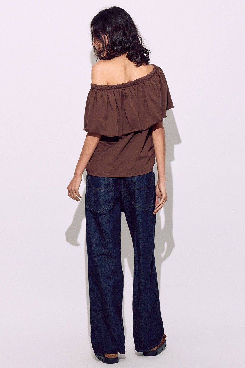 【ブリル/BRILL】の【raspail】オフショルダーTシャツ 人気、トレンドファッション・服の通販 founy(ファニー) 　ファッション　Fashion　レディースファッション　WOMEN　トップス・カットソー　Tops/Tshirt　シャツ/ブラウス　Shirts/Blouses　ロング / Tシャツ　T-Shirts　カットソー　Cut and Sewn　オフショルダー　Off Shoulder　カットソー　Cut And Sew　ギャザー　Gather　コレクション　Collection　ショート　Short　スリーブ　Sleeve　ドレープ　Drape　ベーシック　Basic　モダン　Modern　エレガント 上品　Elegant　今季　This Season　NEW・新作・新着・新入荷　New Arrivals　other-7|ID: prp329100004526744 ipo3291000000032013628