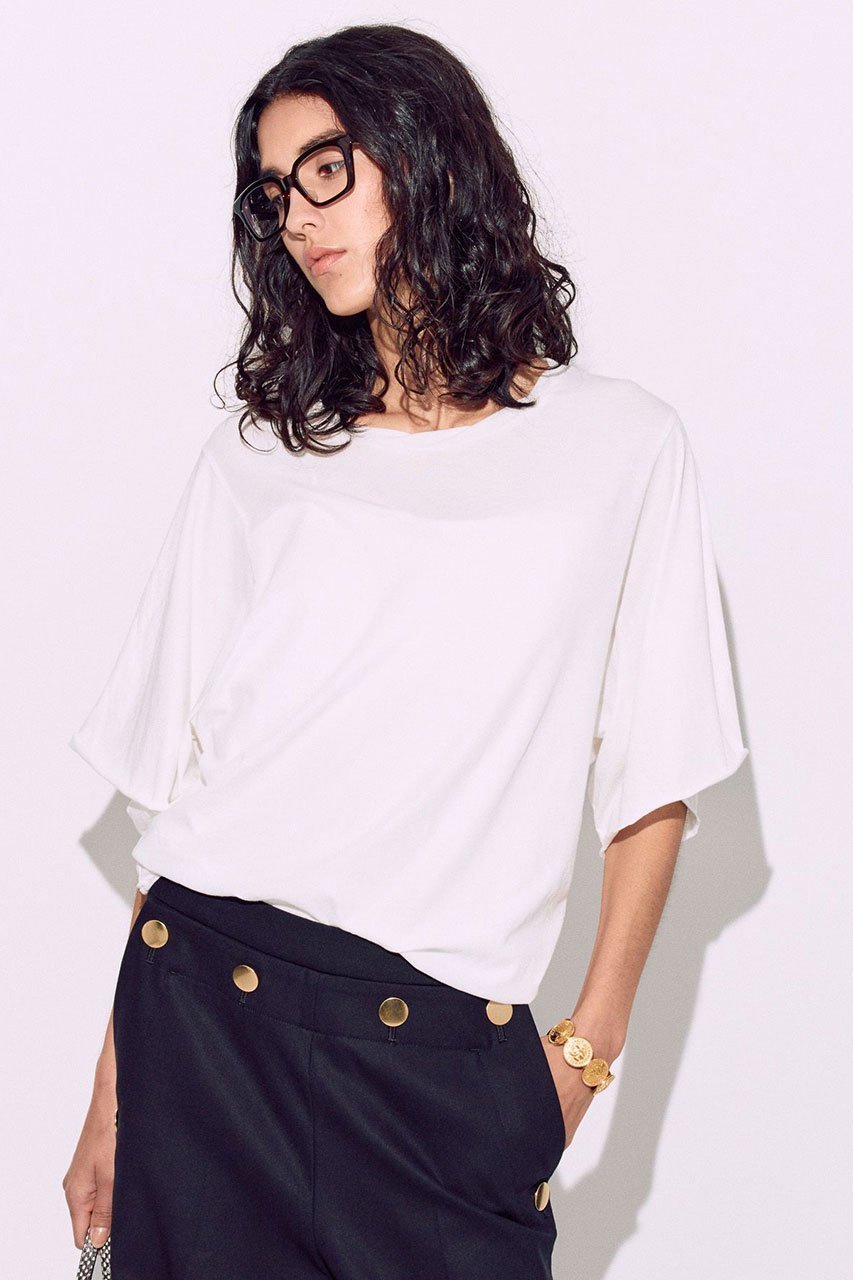 【ブリル/BRILL】の【raspail】ワイドスリーブTシャツ 人気、トレンドファッション・服の通販 founy(ファニー) 　ファッション　Fashion　レディースファッション　WOMEN　トップス・カットソー　Tops/Tshirt　シャツ/ブラウス　Shirts/Blouses　ロング / Tシャツ　T-Shirts　カットソー　Cut and Sewn　インド　India　コレクション　Collection　ショート　Short　スリーブ　Sleeve　トリミング　Trimming　ベーシック　Basic　モダン　Modern　ワイド　Wide　夏　Summer　NEW・新作・新着・新入荷　New Arrivals　 other-1|ID: prp329100004526745 ipo3291000000032013629