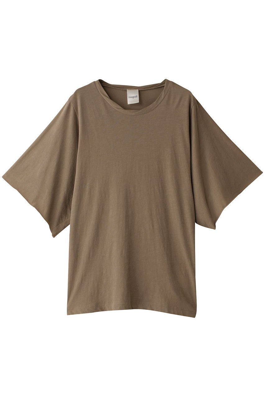 【ブリル/BRILL】の【raspail】ワイドスリーブTシャツ インテリア・キッズ・メンズ・レディースファッション・服の通販 founy(ファニー) 　ファッション　Fashion　レディースファッション　Ladies' Fashion Online　トップス・カットソー　Tops/Tshirt　シャツ/ブラウス　Shirts/Blouses　ロング / Tシャツ　T-Shirts　カットソー　Cut and Sewn　インド　India　コレクション　Collection　ショート　Short　スリーブ　Sleeve　トリミング　Trimming　ベーシック　Basic　モダン　Modern　ワイド　Wide　夏　Summer　ベージュ|ID: prp329100004526745 ipo3291000000032296528