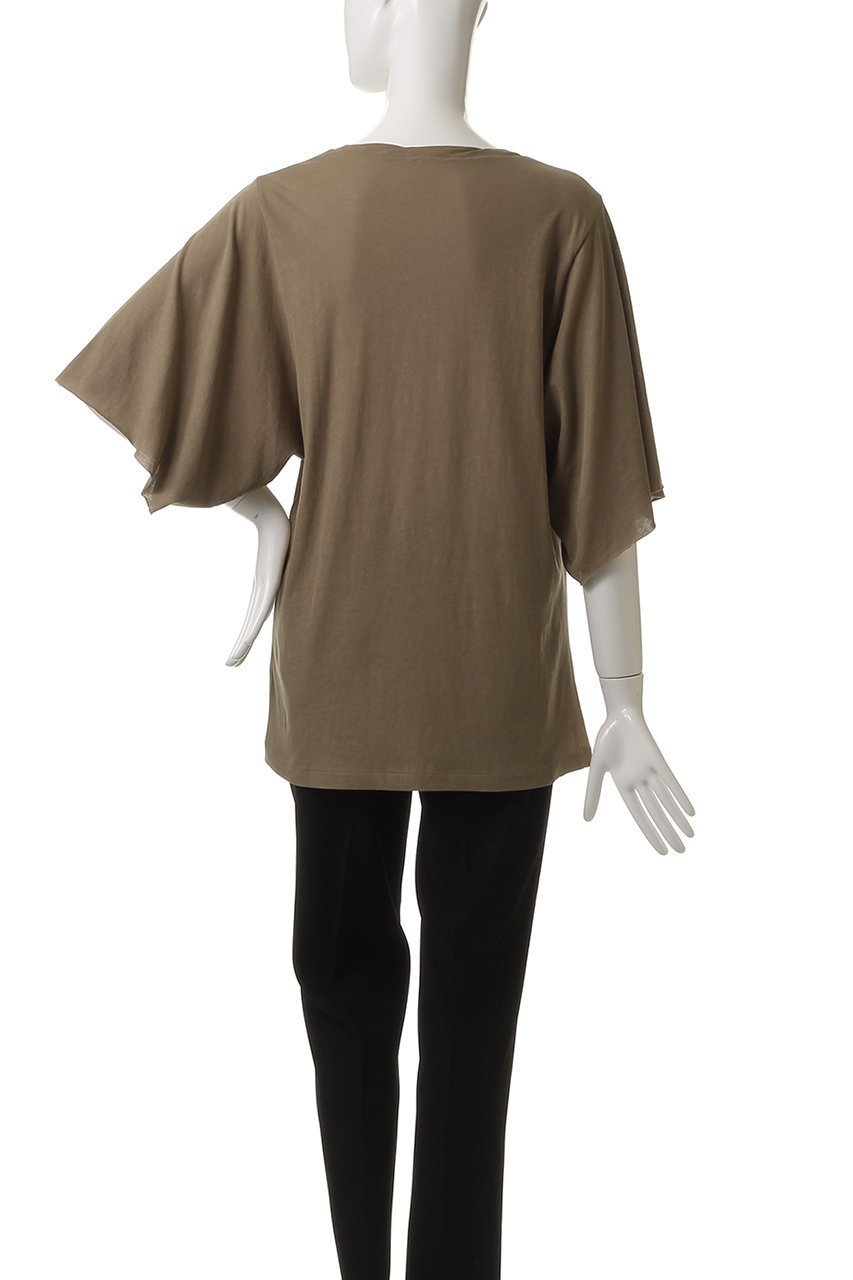 【ブリル/BRILL】の【raspail】ワイドスリーブTシャツ 人気、トレンドファッション・服の通販 founy(ファニー) 　ファッション　Fashion　レディースファッション　Fashion for Women　トップス・カットソー　Cut & Sew Tops　シャツ・ブラウス・オフィスカジュアル　Elegant Blouses & Button-Ups　ロングTシャツ・Tシャツ　Longline T-Shirts & Tees　カットソー・ベーシックTシャツ　Cut-and-Sewn Tops / Stretch Tees & Basics　インド　Indian Textile　コレクション　Collection, Seasonal Line　ショート　Short, Short Length　スリーブ　Sleeve, Long Sleeve / Short Sleeve　トリミング　Trimming, Decorative Edge　ベーシック　Basic, Essential　モダン　Modern, Contemporary　ワイド　Wide, Wide Fit　夏　Summer　other-4|ID: prp329100004526745 ipo3291000000033706724