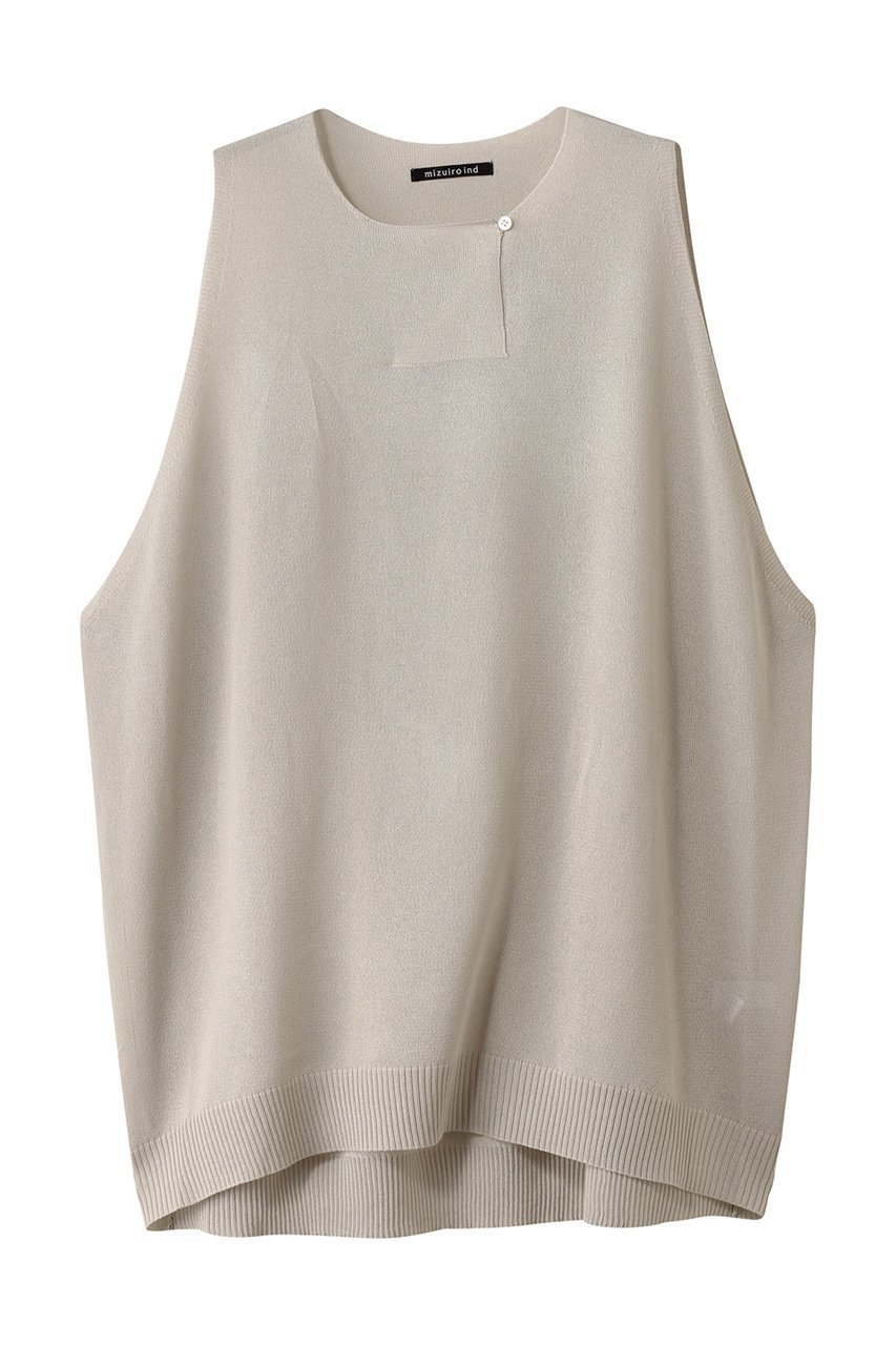 【ミズイロ インド/mizuiro ind】のcrew neck wide vest ベスト インテリア・キッズ・メンズ・レディースファッション・服の通販 founy(ファニー) 　ファッション　Fashion　レディースファッション　WOMEN　アウター　Coat Outerwear　ジャケット　Jackets　インナー　Inner　シアー　Sheer　ジャケット　Jacket　ノースリーブ　No Sleeve　ベスト　Vest　リラックス　Relax　ロング　Long　NEW・新作・新着・新入荷　New Arrivals　s.beige|ID: prp329100004529456 ipo3291000000032025003