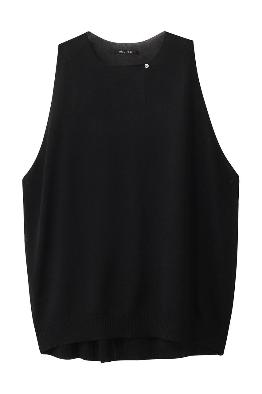【ミズイロ インド/mizuiro ind】のcrew neck wide vest ベスト インテリア・キッズ・メンズ・レディースファッション・服の通販 founy(ファニー) 　ファッション　Fashion　レディースファッション　WOMEN　アウター　Coat Outerwear　ジャケット　Jackets　インナー　Inner　シアー　Sheer　ジャケット　Jacket　ノースリーブ　No Sleeve　ベスト　Vest　リラックス　Relax　ロング　Long　NEW・新作・新着・新入荷　New Arrivals　black|ID: prp329100004529456 ipo3291000000032025005