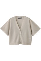 【ミズイロ インド/mizuiro ind】のV neck short C/D カーディガン s.beige|ID:prp329100004529457