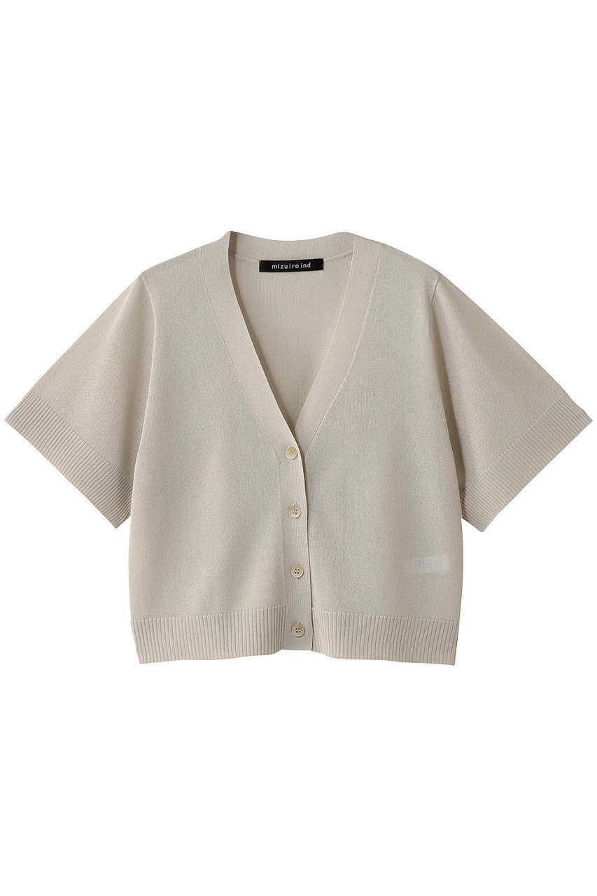 【ミズイロ インド/mizuiro ind】のV neck short C/D カーディガン インテリア・キッズ・メンズ・レディースファッション・服の通販 founy(ファニー) 　ファッション　Fashion　レディースファッション　WOMEN　トップス・カットソー　Tops/Tshirt　ニット　Knit Tops　カーディガン　Cardigans　カーディガン　Cardigan　クロップド　Cropped　シアー　Sheer　ショート　Short　シンプル　Simple　バランス　Balance　NEW・新作・新着・新入荷　New Arrivals　s.beige|ID: prp329100004529457 ipo3291000000032025011