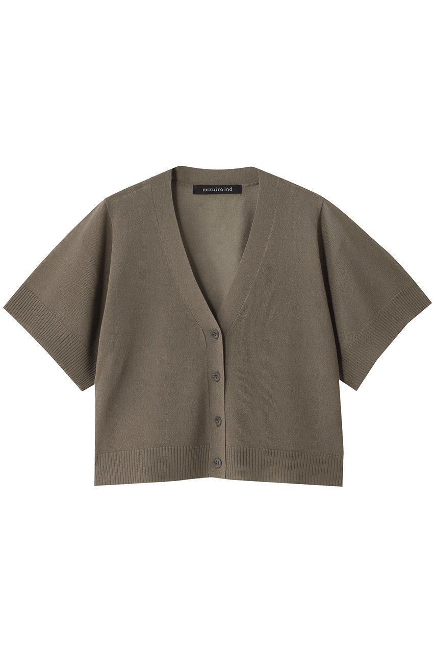 【ミズイロ インド/mizuiro ind】のV neck short C/D カーディガン インテリア・キッズ・メンズ・レディースファッション・服の通販 founy(ファニー) 　ファッション　Fashion　レディースファッション　Ladies' Fashion Online　トップス・カットソー　Tops/Tshirt　ニット　Knit Tops　カーディガン　Cardigans　カーディガン　Cardigan　クロップド　Cropped　シアー　Sheer　ショート　Short　シンプル　Simple　バランス　Balance　gray|ID: prp329100004529457 ipo3291000000032049230