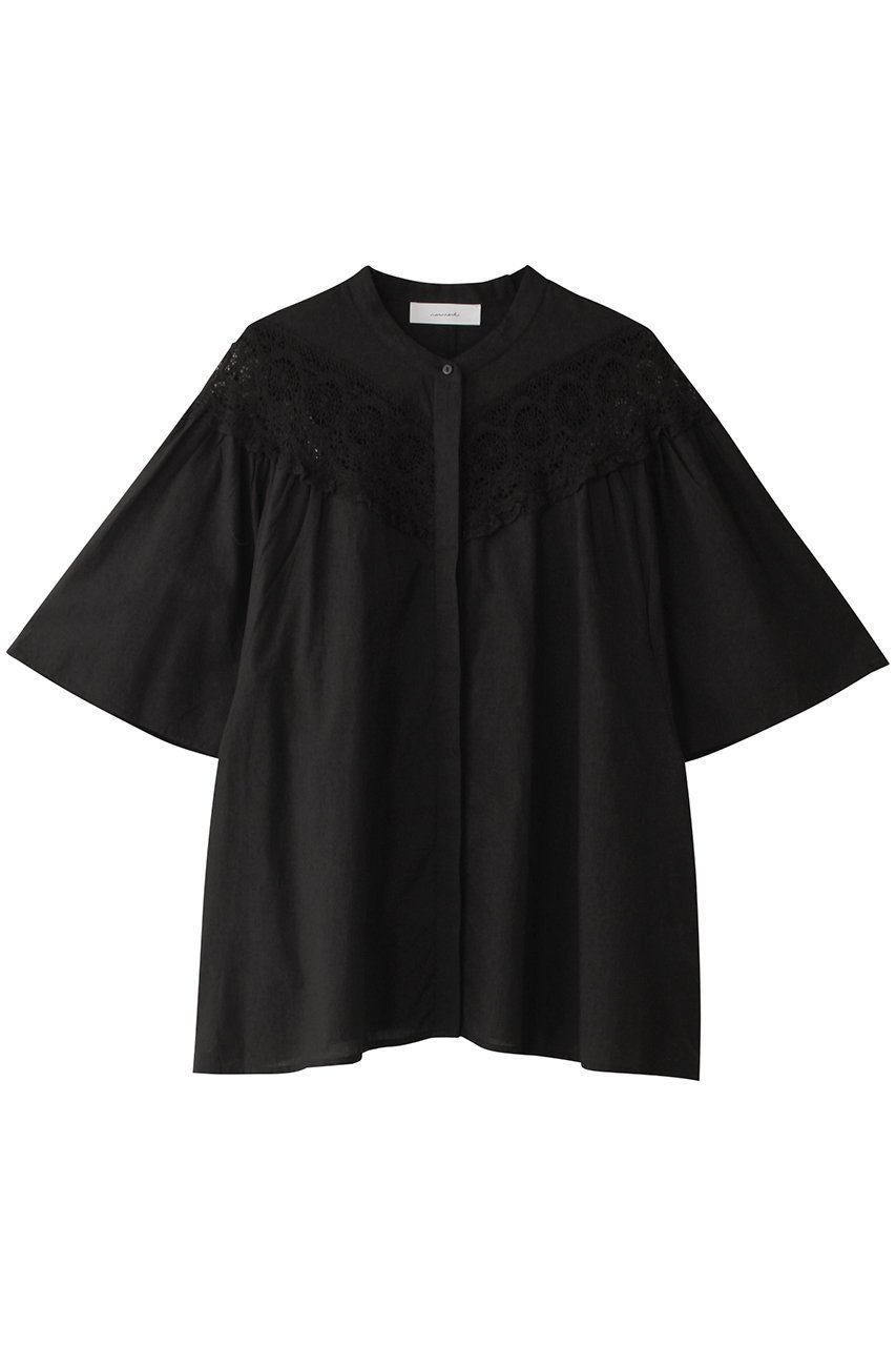 【エリオポール/heliopole】の【normment】COTTON LACE ブラウス インテリア・キッズ・メンズ・レディースファッション・服の通販 founy(ファニー) 　ファッション　Fashion　レディースファッション　WOMEN　トップス・カットソー　Tops/Tshirt　シャツ/ブラウス　Shirts/Blouses　ショート　Short　スリーブ　Sleeve　トレンド　Trend　レース　Race　NEW・新作・新着・新入荷　New Arrivals　ブラック|ID: prp329100004529464 ipo3291000000032025063