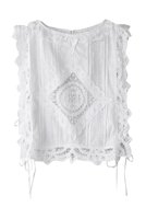 【エリオポール/heliopole】の【SARA MALLIKA】COTTON BATTEN LACE RBN トップ 人気、トレンドファッション・服の通販 founy(ファニー) ファッション Fashion レディースファッション WOMEN トップス・カットソー Tops/Tshirt キャミソール / ノースリーブ No Sleeves シャツ/ブラウス Shirts/Blouses シンプル Simple ノースリーブ No Sleeve リボン Ribbon 今季 This Season NEW・新作・新着・新入荷 New Arrivals |ID:prp329100004529469