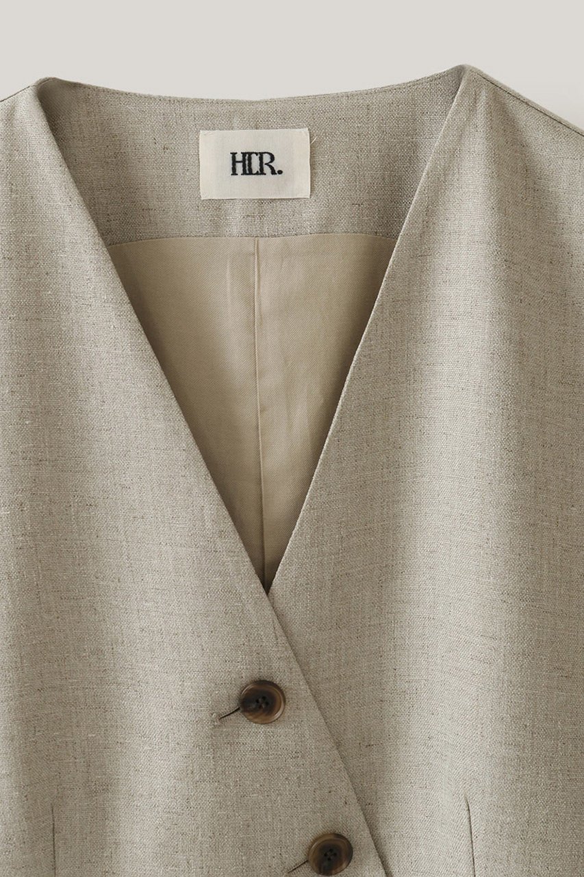 【ハー/HER.】の【5/15 12:00販売開始】リネンライクベストトップス 人気、トレンドファッション・服の通販 founy(ファニー) 　ファッション　Fashion　レディースファッション　WOMEN　アウター　Coat Outerwear　ジャケット　Jackets　おすすめ　Recommend　アシンメトリー　Asymmetry　コンパクト　Compact　ジャケット　Jacket　セットアップ　Set Up　バランス　Balance　ベスト　Vest　ボトム　Bottom　NEW・新作・新着・新入荷　New Arrivals　other-2|ID: prp329100004532291 ipo3291000000032037056