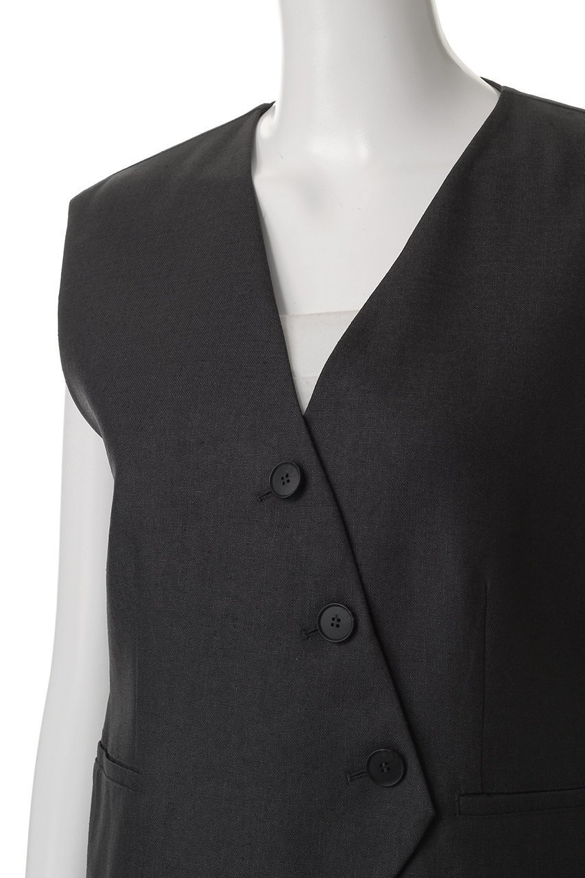 【ハー/HER.】のリネンライクベストトップス 人気、トレンドファッション・服の通販 founy(ファニー) 　ファッション　Fashion　レディースファッション　Fashion for Women　アウター　Coat / Outerwear Collection　レディースジャケット・軽アウター　Jackets　おすすめ　Recommended / Our Picks　アシンメトリー　Asymmetrical Style　コンパクト　Compact, Small Size　ジャケット　Jacket, Outerwear　セットアップ　Set-Up, Coordinated Outfit　バランス　Balance, Style Balance　ベスト　Vest, Waistcoat　ボトム　Bottoms, Lower Wear　other-5|ID: prp329100004532291 ipo3291000000032810302