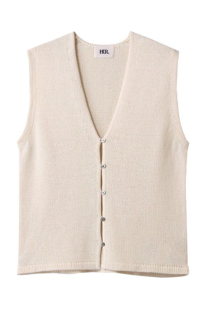 【ハー/HER.】のコットンニットベスト インテリア・キッズ・メンズ・レディースファッション・服の通販 founy(ファニー) https://founy.com/ ファッション Fashion レディースファッション Fashion for Women トップス・カットソー Cut & Sew Tops ニット Knit Tops & Sweaters ベスト&ジレ / 重ね着スタイル Vests & Gilets カジュアルプルオーバー・ニットトップス Pullovers & Knit Tops / Casual Pullovers おすすめ Recommended / Our Picks インナー Innerwear ベスト Vest, Waistcoat 再入荷 Restock / Back in Stock 夏 Summer 春 Spring S/S・春夏 SS, Spring/Summer, Warm Season |ID: prp329100004532293 ipo3291000000032731968