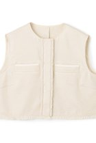 【アンクレイヴ/uncrave】の【5/14 20:00販売開始】リネンライクツイル ジレブラウス エクリュ|ID: prp329100004535014 ipo3291000000032048841