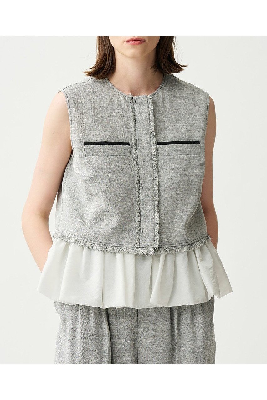 【アンクレイヴ/uncrave】の【5/14 20:00販売開始】リネンライクツイル ジレブラウス 人気、トレンドファッション・服の通販 founy(ファニー) 　ファッション　Fashion　レディースファッション　WOMEN　アウター　Coat Outerwear　トップス・カットソー　Tops/Tshirt　キャミソール / ノースリーブ　No Sleeves　シャツ/ブラウス　Shirts/Blouses　ベスト/ジレ　Gilets/Vests　おすすめ　Recommend　コンパクト　Compact　シャンブレー　Chambray　セットアップ　Set Up　ツイード　Tweed　ノースリーブ　No Sleeve　バランス　Balance　ポケット　Pocket　ランダム　Random　リアル　Real　夏　Summer　NEW・新作・新着・新入荷　New Arrivals　other-5|ID: prp329100004535014 ipo3291000000032048846