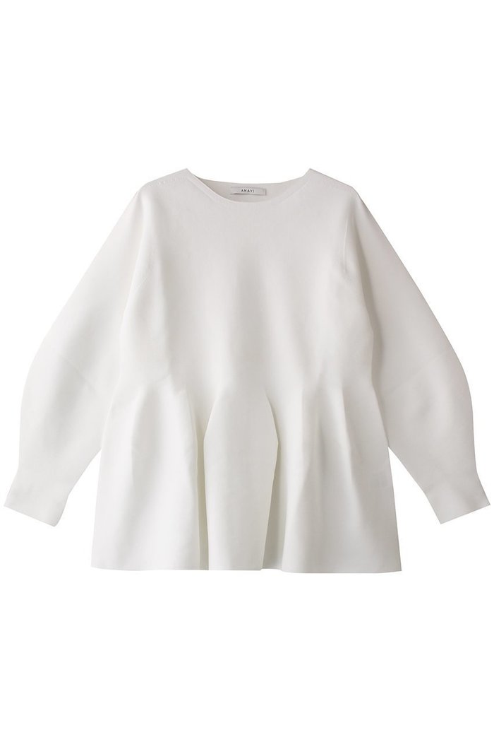 【アナイ/ANAYI】のボリュームペプラムプルオーバー インテリア・キッズ・メンズ・レディースファッション・服の通販 founy(ファニー) https://founy.com/ ファッション Fashion レディースファッション Fashion for Women トップス・カットソー Cut & Sew Tops ニット Knit Tops & Sweaters カジュアルプルオーバー・ニットトップス Pullovers & Knit Tops / Casual Pullovers スラックス Slacks, Dress Pants スリーブ Sleeve, Long Sleeve / Short Sleeve デニム Denim, Jeans Material フェミニン Feminine, Girly ペプラム Peplum, Flared Hem ロング Long, Long-Length |ID: prp329100004535054 ipo3291000000035053158