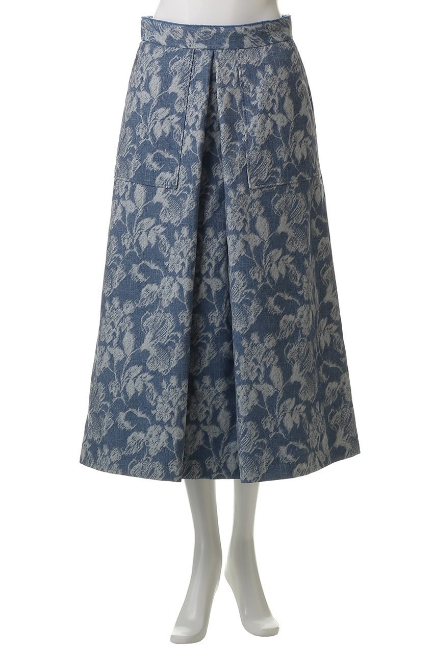 【アナイ/ANAYI】のデニムフラワーJQポケットスカート 人気、トレンドファッション・服の通販 founy(ファニー) 　ファッション　Fashion　レディースファッション　Fashion for Women　スカート　Skirts　ロングスカート　Long Skirts / Maxi & Midi Skirts　ジャカード／ジャガード　Jacquard, Woven Pattern　デニム　Denim, Jeans Material　フラワー　Flower, Floral　フロント　Front, Front Design　ポケット　Pocket, Pocket Detail　ロング　Long, Long-Length　再入荷　Restock / Back in Stock　夏　Summer　春　Spring　S/S・春夏　SS, Spring/Summer, Warm Season　other-2|ID: prp329100004535058 ipo3291000000035052750