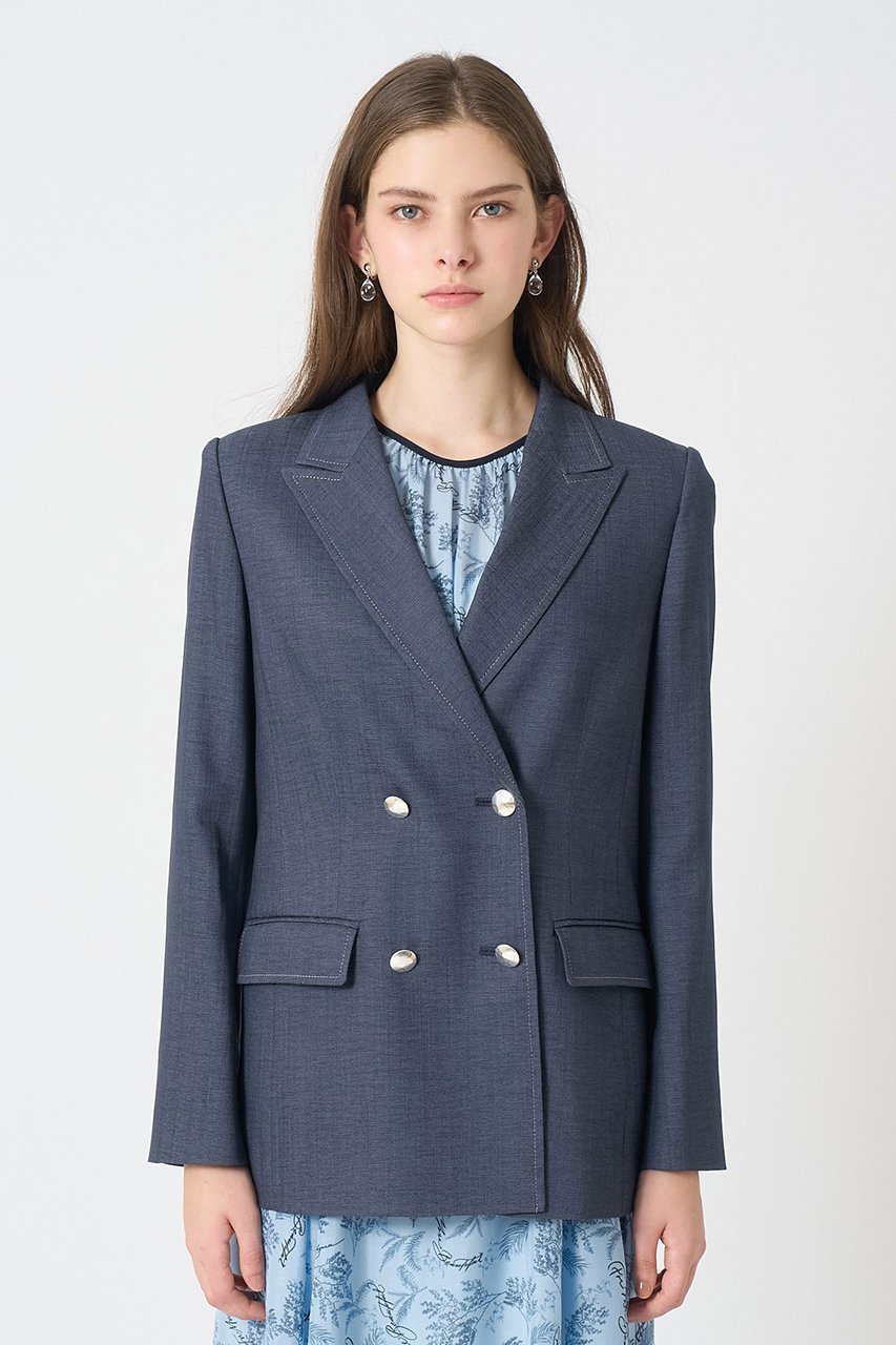 【アナイ/ANAYI】のオックスストレッチダブルジャケット 人気、トレンドファッション・服の通販 founy(ファニー) 　ファッション　Fashion　レディースファッション　Fashion for Women　アウター　Coat / Outerwear Collection　レディースジャケット・軽アウター　Jackets　オックス　Oxford Fabric　ジャケット　Jacket, Outerwear　スリーブ　Sleeve, Long Sleeve / Short Sleeve　ダブル　Double, Double-Breasted　ロング　Long, Long-Length　再入荷　Restock / Back in Stock　other-8|ID: prp329100004535062 ipo3291000000032786210