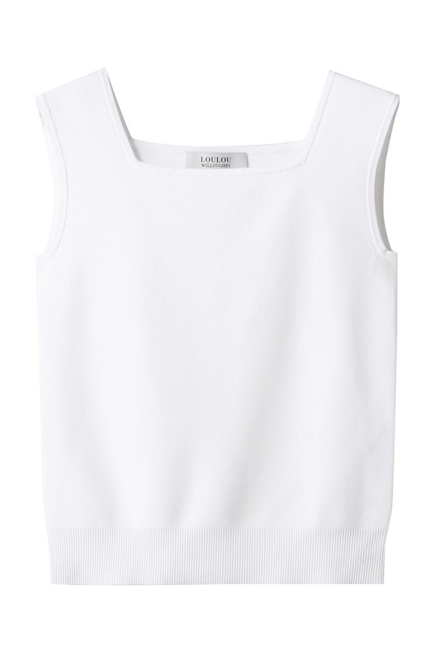 【アルアバイル/allureville】の【Loulou Willoughby】スクエアタンク A インテリア・キッズ・メンズ・レディースファッション・服の通販 founy(ファニー) 　ファッション　Fashion　レディースファッション　WOMEN　トップス・カットソー　Tops/Tshirt　ニット　Knit Tops　プルオーバー　Pullover　インナー　Inner　ジャケット　Jacket　スクエア　Square　タンク　Tank　NEW・新作・新着・新入荷　New Arrivals　オフホワイト|ID: prp329100004535064 ipo3291000000032049178