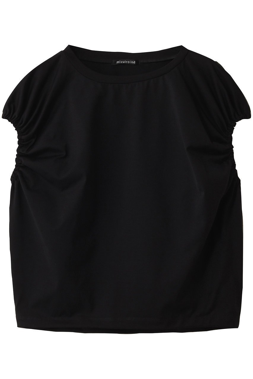 【ミズイロ インド/mizuiro ind】のgathered puff slv PO プルオーバー インテリア・キッズ・メンズ・レディースファッション・服の通販 founy(ファニー) 　ファッション　Fashion　レディースファッション　Ladies' Fashion Online　トップス・カットソー　Tops/Tshirt　シャツ/ブラウス　Shirts/Blouses　ロング / Tシャツ　T-Shirts　プルオーバー　Pullover　カットソー　Cut and Sewn　ギャザー　Gather　ショート　Short　スリーブ　Sleeve　フェミニン　Feminine　再入荷　Restock/Back In Stock/Re Arrival　夏　Summer　春　Spring　S/S・春夏　Ss・Spring/Summer　black|ID: prp329100004535066 ipo3291000000032100000