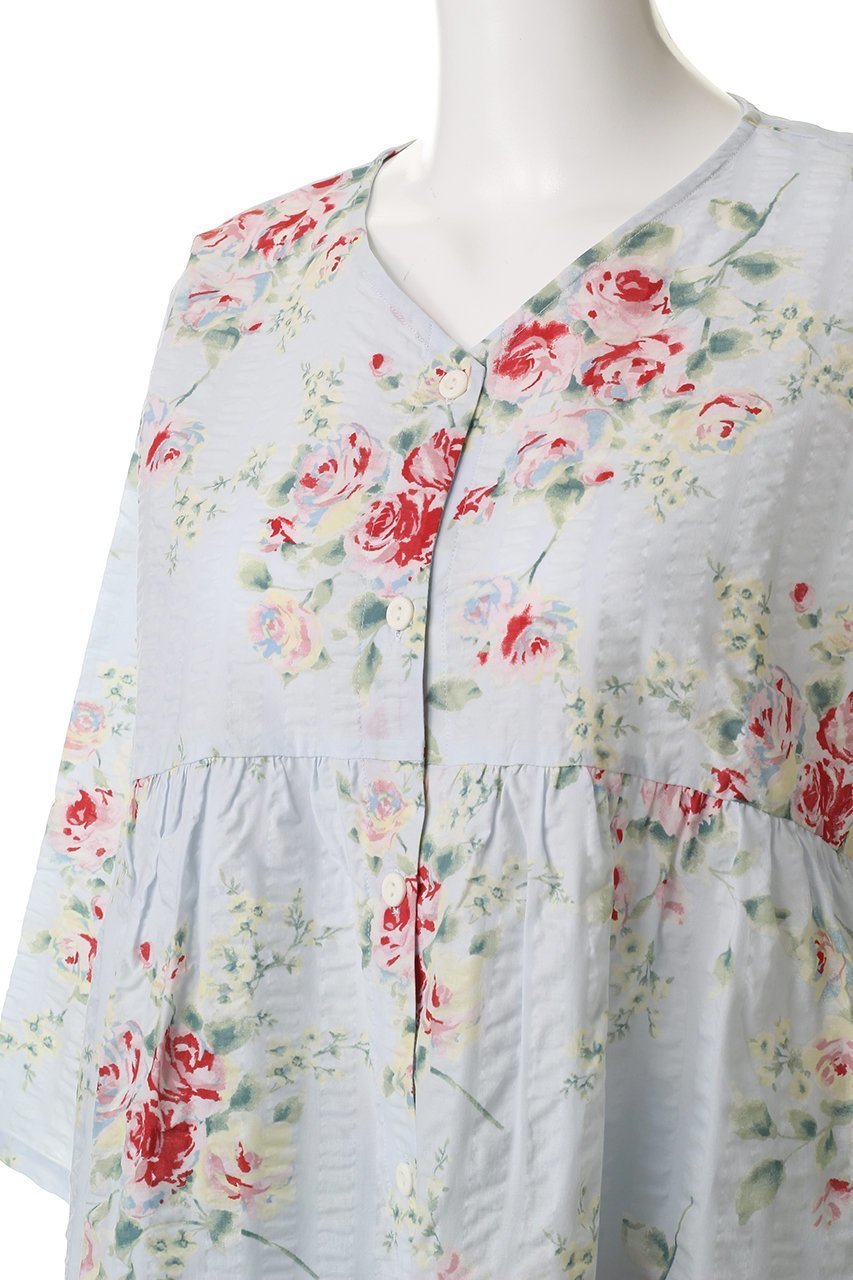 【キッドブルー/KID BLUE】のジャスミンローズNパジャマ 人気、トレンドファッション・服の通販 founy(ファニー) 　ファッション　Fashion　レディースファッション　WOMEN　おすすめ　Recommend　クロップド　Cropped　パジャマ　Pajamas　フェミニン　Feminine　フラワー　Flower　リラックス　Relax　ローズ　Rose　エレガント 上品　Elegant　NEW・新作・新着・新入荷　New Arrivals　other-5|ID: prp329100004537174 ipo3291000000032061657