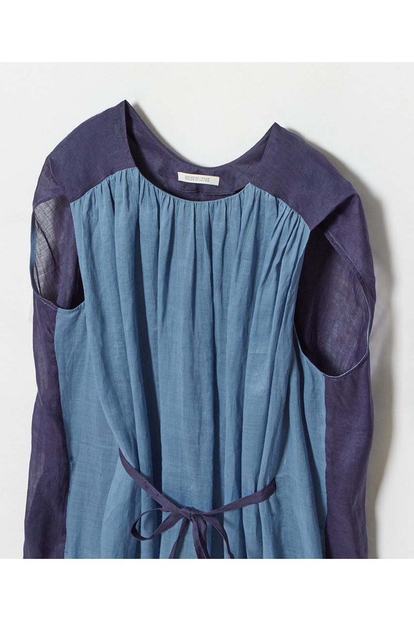 【ハウス オブ ロータス/HOUSE OF LOTUS】のラミーブロッキングワンピース 人気、トレンドファッション・服の通販 founy(ファニー) 　ファッション　Fashion　レディースファッション　WOMEN　ワンピース　Dress　チュニック　Tunic　チュニック　Tunic　ドローコード　Draw Cord　ロング　Long　夏　Summer　NEW・新作・新着・新入荷　New Arrivals　other-4|ID: prp329100004537179 ipo3291000000032061699