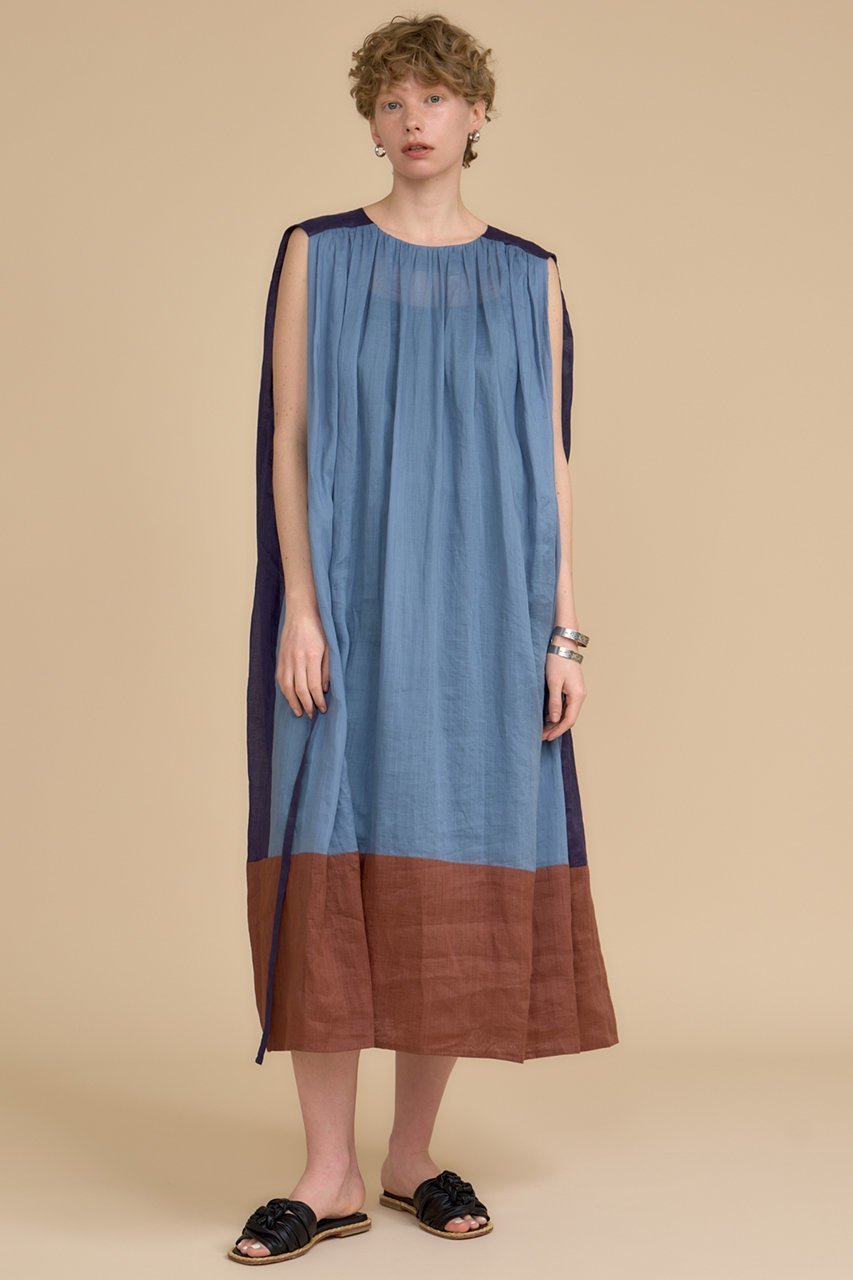 【ハウス オブ ロータス/HOUSE OF LOTUS】のラミーブロッキングワンピース 人気、トレンドファッション・服の通販 founy(ファニー) 　ファッション　Fashion　レディースファッション　Fashion for Women　ワンピース　Dresses　チュニック　Tunic Tops & Dresses　チュニック　Tunic, Long Top　ドローコード　Drawcord, Drawstring Cord　ロング　Long, Long-Length　夏　Summer　other-7|ID: prp329100004537179 ipo3291000000032814518