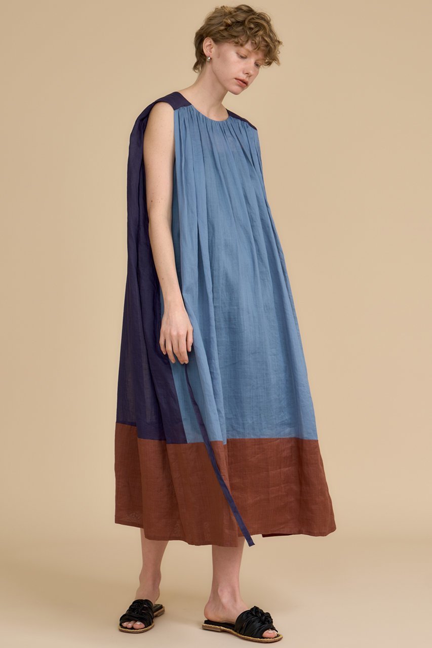 【ハウス オブ ロータス/HOUSE OF LOTUS】のラミーブロッキングワンピース 人気、トレンドファッション・服の通販 founy(ファニー) 　ファッション　Fashion　レディースファッション　Fashion for Women　ワンピース　Dresses　チュニック　Tunic Tops & Dresses　チュニック　Tunic, Long Top　ドローコード　Drawcord, Drawstring Cord　ロング　Long, Long-Length　夏　Summer　other-8|ID: prp329100004537179 ipo3291000000032814519