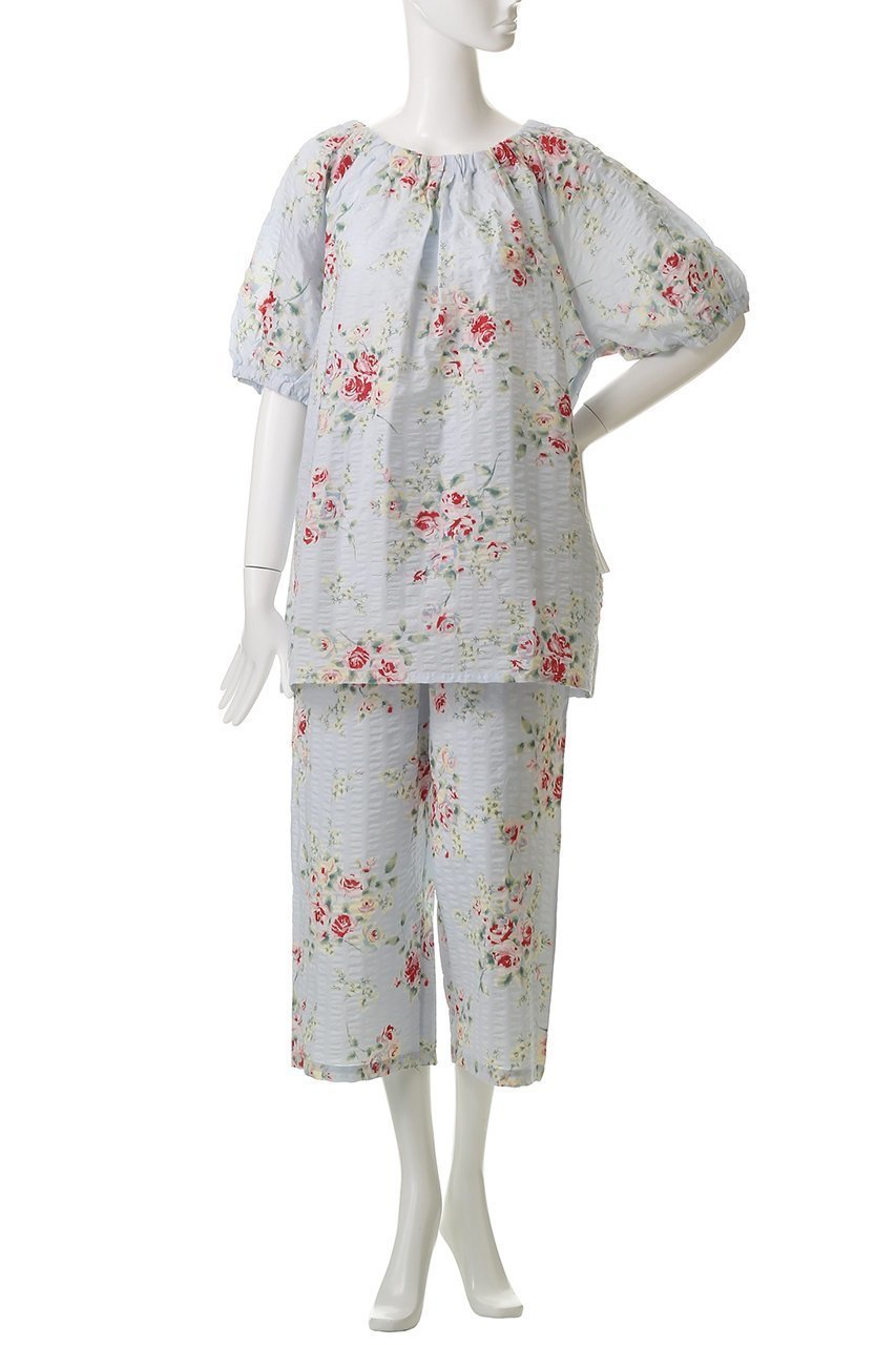 【キッドブルー/KID BLUE】のジャスミンローズNパジャマ 人気、トレンドファッション・服の通販 founy(ファニー) 　ファッション　Fashion　レディースファッション　WOMEN　ギャザー　Gather　パジャマ　Pajamas　フェミニン　Feminine　リラックス　Relax　ローズ　Rose　NEW・新作・新着・新入荷　New Arrivals　other-2|ID: prp329100004537182 ipo3291000000032061727