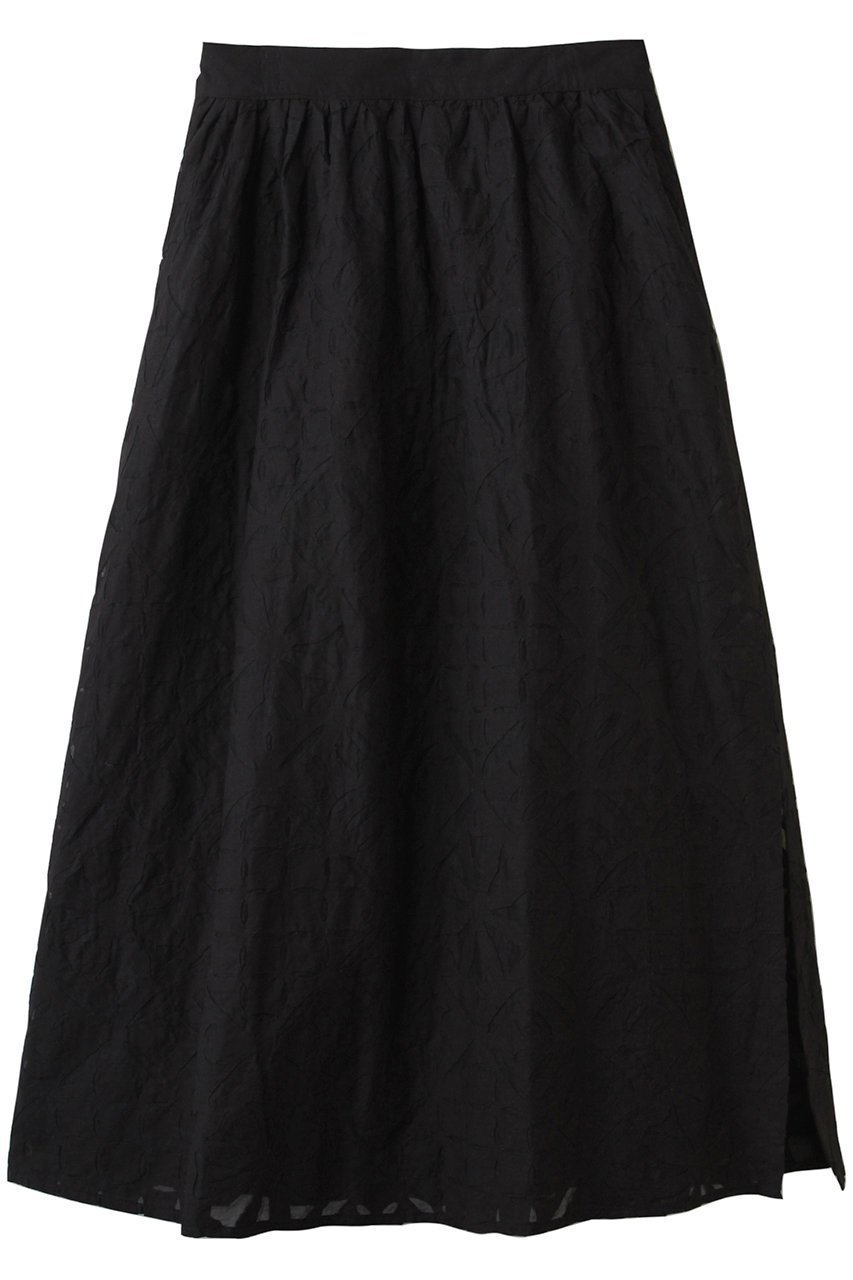 【マリリンムーン/MARILYN MOON】の【WALANCE】リバースアップリケフレアスカート 人気、トレンドファッション・服の通販 founy(ファニー) 　ファッション　Fashion　レディースファッション　Fashion for Women　スカート　Skirts　Aライン・フレアスカート　A-Line & Flared Skirts　ロングスカート　Long Skirts / Maxi & Midi Skirts　インド　Indian Textile　オーガンジー　Organza Fabric　ギャザー　Gathered, Ruffled　シアー　Sheer, See-Through　シンプル　Simple, Minimal　スリット　Slit, Slit Detail　フィット　Fit, Slim Fit　フレア　Flare, Flared　リボン　Ribbon, Bow　ロング　Long, Long-Length　ワーク　Workwear, Utility Style　夏　Summer　 other-1|ID: prp329100004537195 ipo3291000000035700298