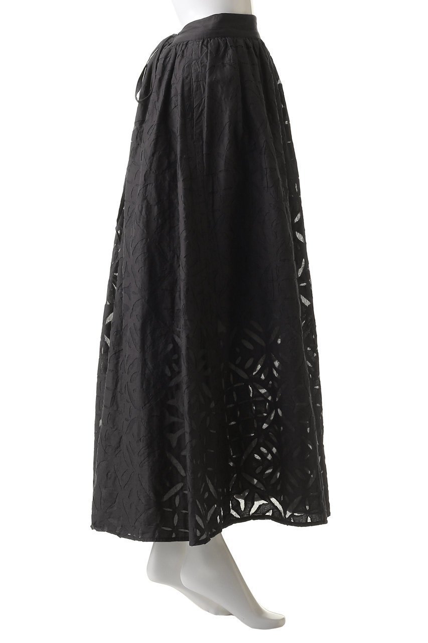 【マリリンムーン/MARILYN MOON】の【WALANCE】リバースアップリケフレアスカート 人気、トレンドファッション・服の通販 founy(ファニー) 　ファッション　Fashion　レディースファッション　Fashion for Women　スカート　Skirts　Aライン・フレアスカート　A-Line & Flared Skirts　ロングスカート　Long Skirts / Maxi & Midi Skirts　インド　Indian Textile　オーガンジー　Organza Fabric　ギャザー　Gathered, Ruffled　シアー　Sheer, See-Through　シンプル　Simple, Minimal　スリット　Slit, Slit Detail　フィット　Fit, Slim Fit　フレア　Flare, Flared　リボン　Ribbon, Bow　ロング　Long, Long-Length　ワーク　Workwear, Utility Style　夏　Summer　other-3|ID: prp329100004537195 ipo3291000000035700305