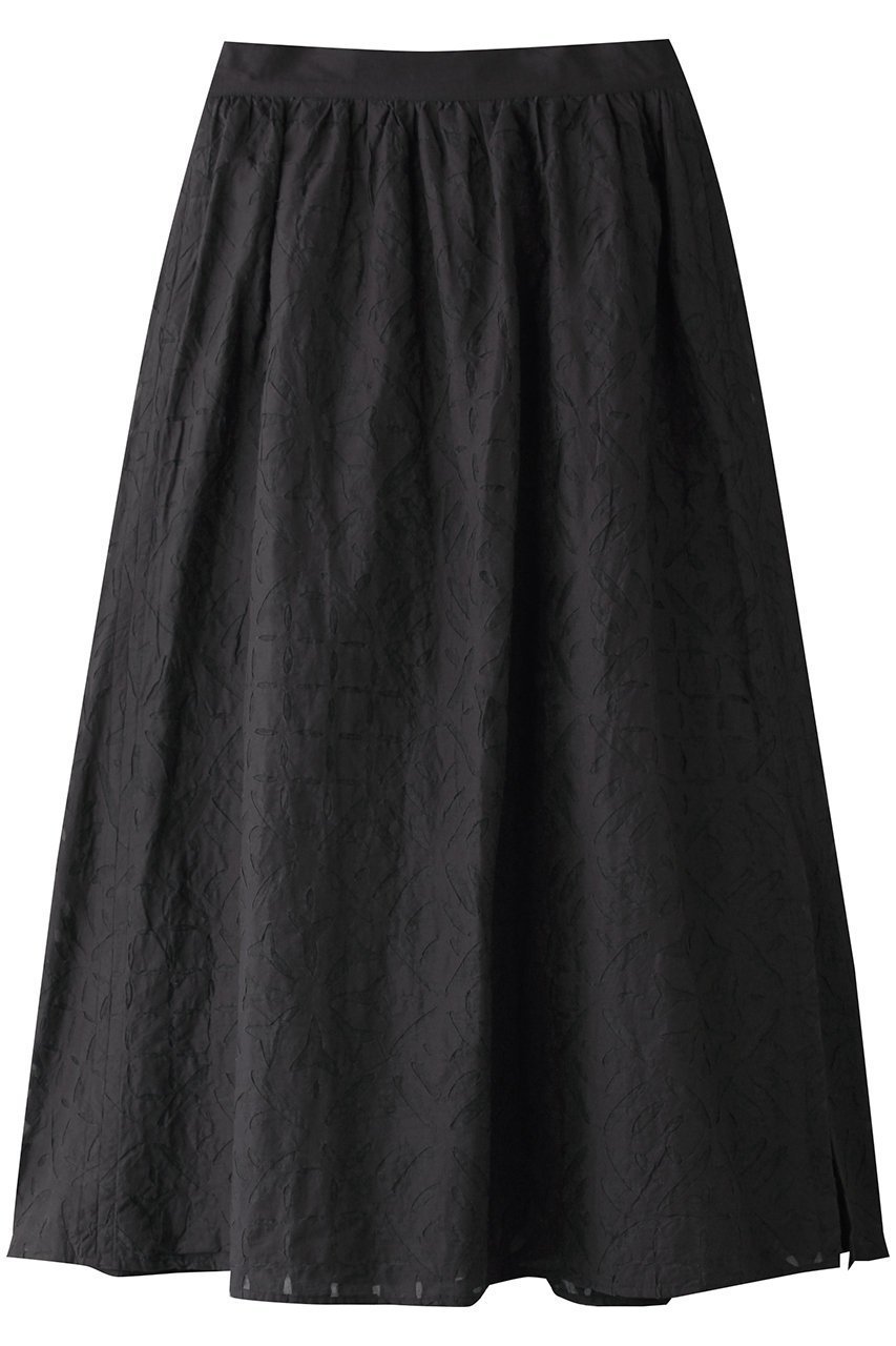 【マリリンムーン/MARILYN MOON】の【WALANCE】リバースアップリケフレアスカート インテリア・キッズ・メンズ・レディースファッション・服の通販 founy(ファニー) ファッション Fashion レディースファッション Fashion for Women スカート Skirts Aライン・フレアスカート A-Line & Flared Skirts ロングスカート Long Skirts / Maxi & Midi Skirts インド Indian Textile オーガンジー Organza Fabric ギャザー Gathered, Ruffled シアー Sheer, See-Through シンプル Simple, Minimal スリット Slit, Slit Detail フィット Fit, Slim Fit フレア Flare, Flared リボン Ribbon, Bow ロング Long, Long-Length ワーク Workwear, Utility Style 夏 Summer ダークグレー|ID: prp329100004537195 ipo3291000000036640835