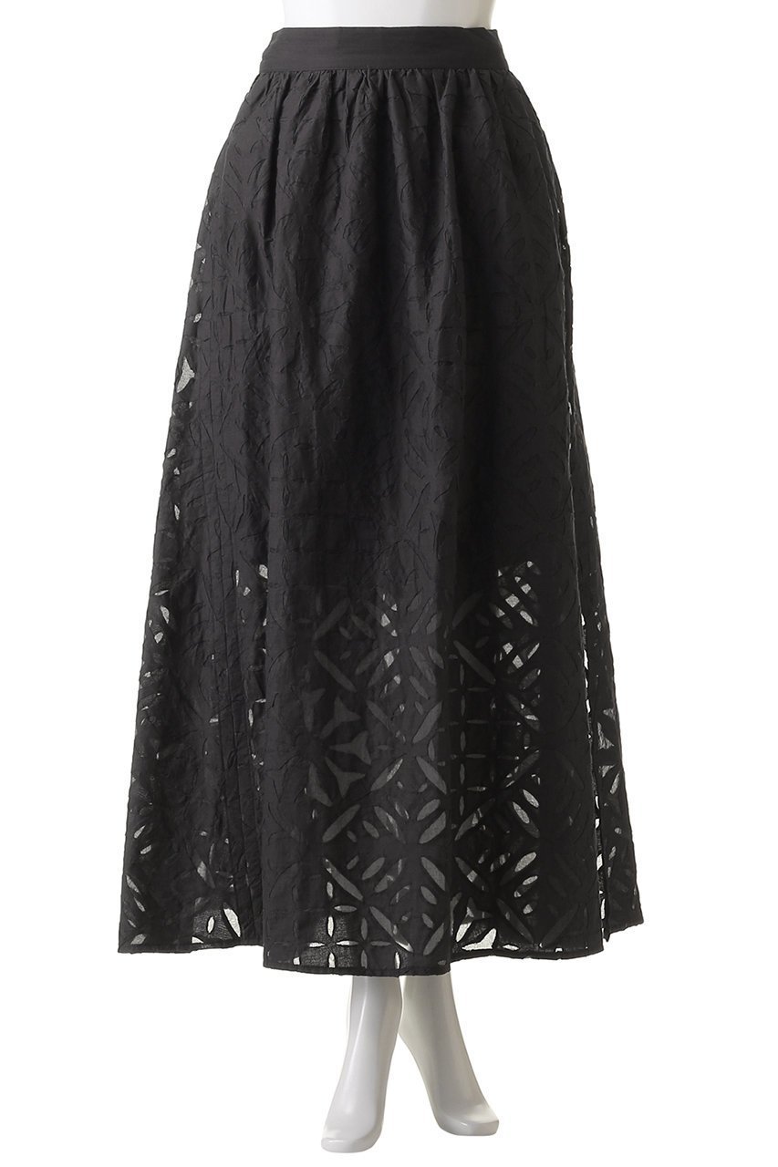 【マリリンムーン/MARILYN MOON】の【WALANCE】リバースアップリケフレアスカート 人気、トレンドファッション・服の通販 founy(ファニー) ファッション Fashion レディースファッション Fashion for Women スカート Skirts Aライン・フレアスカート A-Line & Flared Skirts ロングスカート Long Skirts / Maxi & Midi Skirts インド Indian Textile オーガンジー Organza Fabric ギャザー Gathered, Ruffled シアー Sheer, See-Through シンプル Simple, Minimal スリット Slit, Slit Detail フィット Fit, Slim Fit フレア Flare, Flared リボン Ribbon, Bow ロング Long, Long-Length ワーク Workwear, Utility Style 夏 Summer other-2|ID: prp329100004537195 ipo3291000000036728879