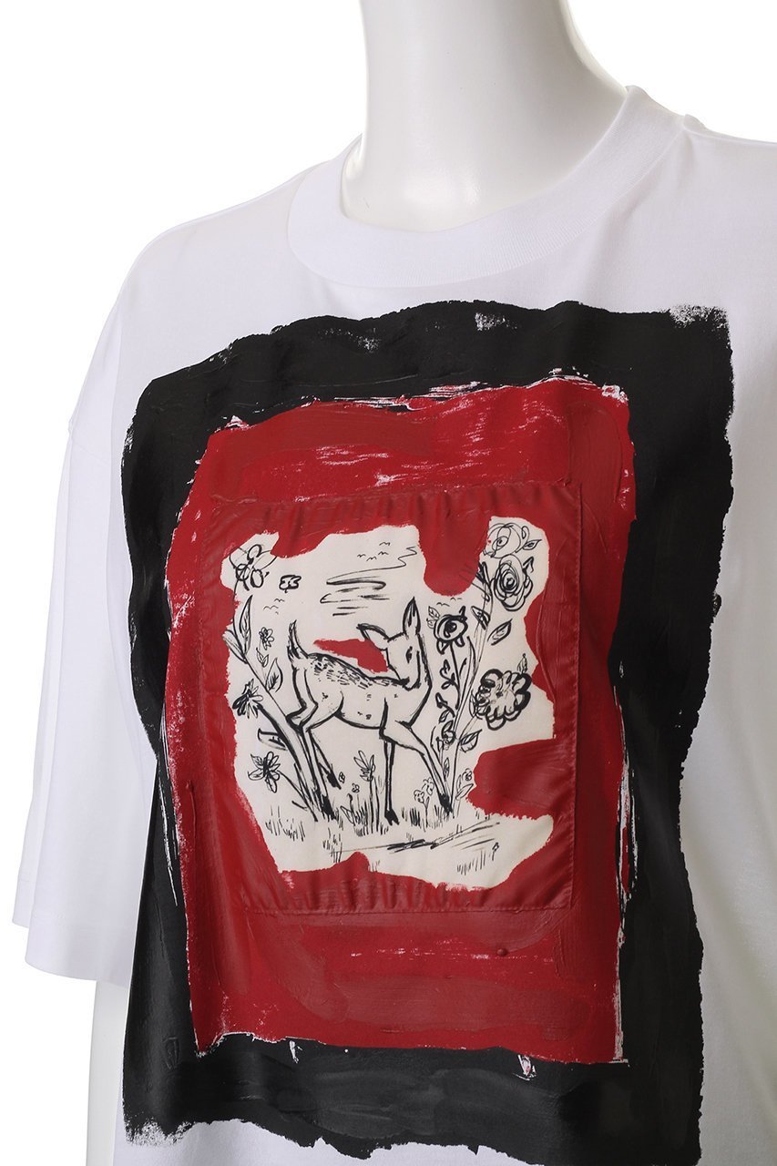 【マルニ/MARNI】のバンビプリントTシャツ 人気、トレンドファッション・服の通販 founy(ファニー) 　ファッション　Fashion　レディースファッション　WOMEN　トップス・カットソー　Tops/Tshirt　シャツ/ブラウス　Shirts/Blouses　ロング / Tシャツ　T-Shirts　カットソー　Cut and Sewn　ショート　Short　スリーブ　Sleeve　ボトム　Bottom　NEW・新作・新着・新入荷　New Arrivals　other-5|ID: prp329100004537208 ipo3291000000032061952