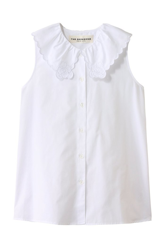 【シンゾーン/Shinzone】のレースカラーブラウス インテリア・キッズ・メンズ・レディースファッション・服の通販 founy(ファニー) https://founy.com/ ファッション Fashion レディースファッション WOMEN トップス・カットソー Tops/Tshirt キャミソール / ノースリーブ No Sleeves シャツ/ブラウス Shirts/Blouses なめらか Smooth スウェット Sweat デニム Denim ノースリーブ No Sleeve フェミニン Feminine モチーフ Motif レース Race エレガント 上品 Elegant NEW・新作・新着・新入荷 New Arrivals |ID: prp329100004537213 ipo3291000000032061978
