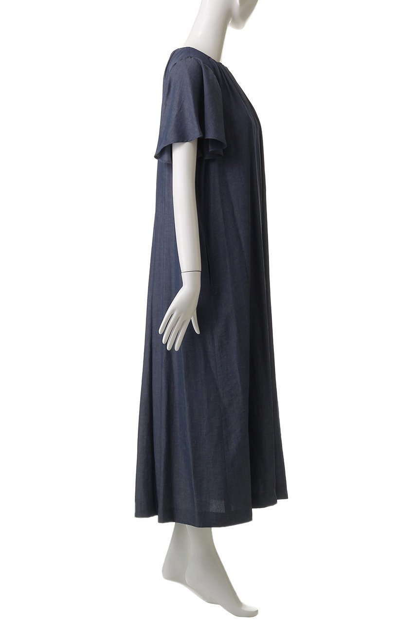 【ハウス オブ ロータス/HOUSE OF LOTUS】のナチュラルシャンブレーギャザーワンピース 人気、トレンドファッション・服の通販 founy(ファニー) 　ファッション　Fashion　レディースファッション　WOMEN　ワンピース　Dress　チュニック　Tunic　ギャザー　Gather　シャンブレー　Chambray　チュニック　Tunic　ロング　Long　エレガント 上品　Elegant　吸水　Water Absorption　夏　Summer　NEW・新作・新着・新入荷　New Arrivals　軽量　Lightweight　other-3|ID: prp329100004537236 ipo3291000000032062141